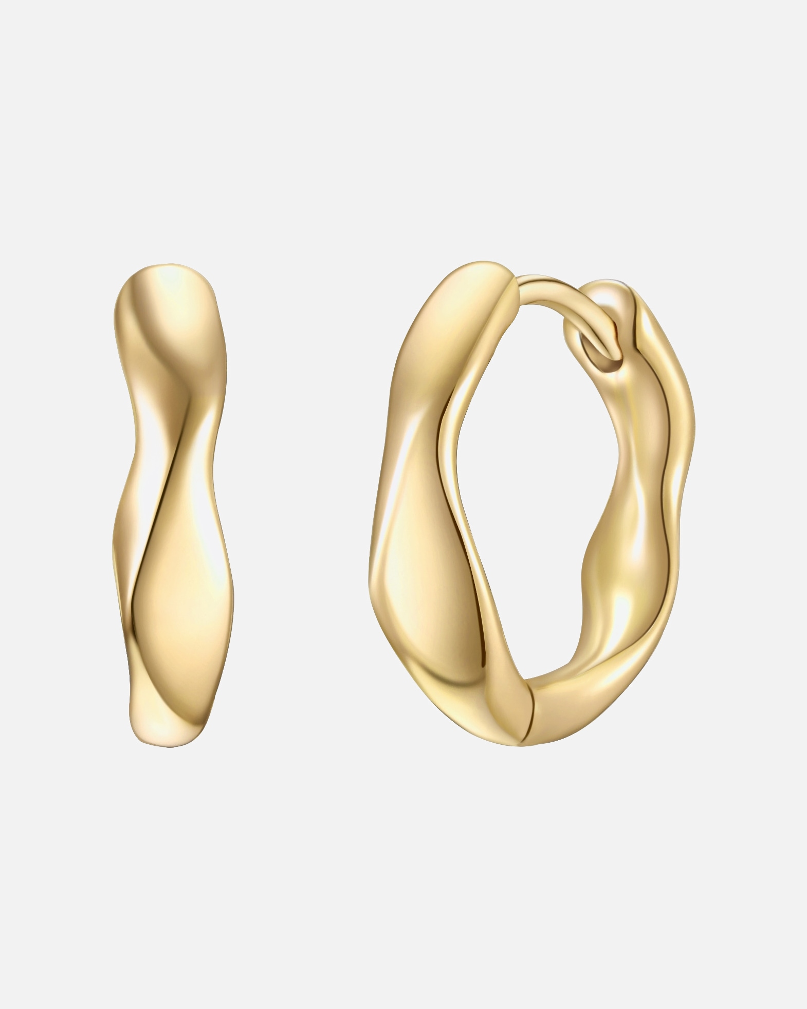 Créoles for FemmeCréoles en argent Argent sterling en Or jaune13,9 mm