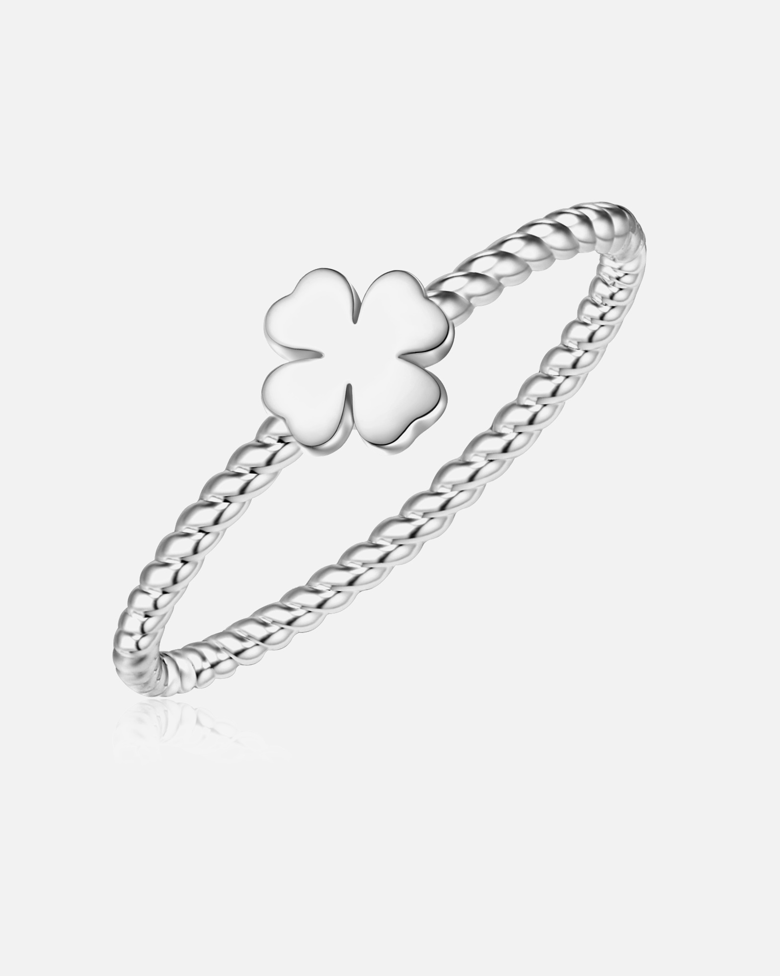 Bague for FemmeGlanzstücke MünchenBague Feuille de trèfle en Argent sterling en Argent56