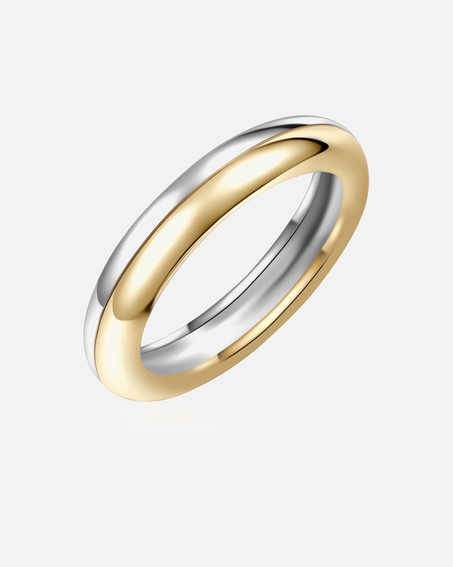 Ring für Weiblich Glanzstücke München Ring Sterling Silber in Silber/Gelbgold 54