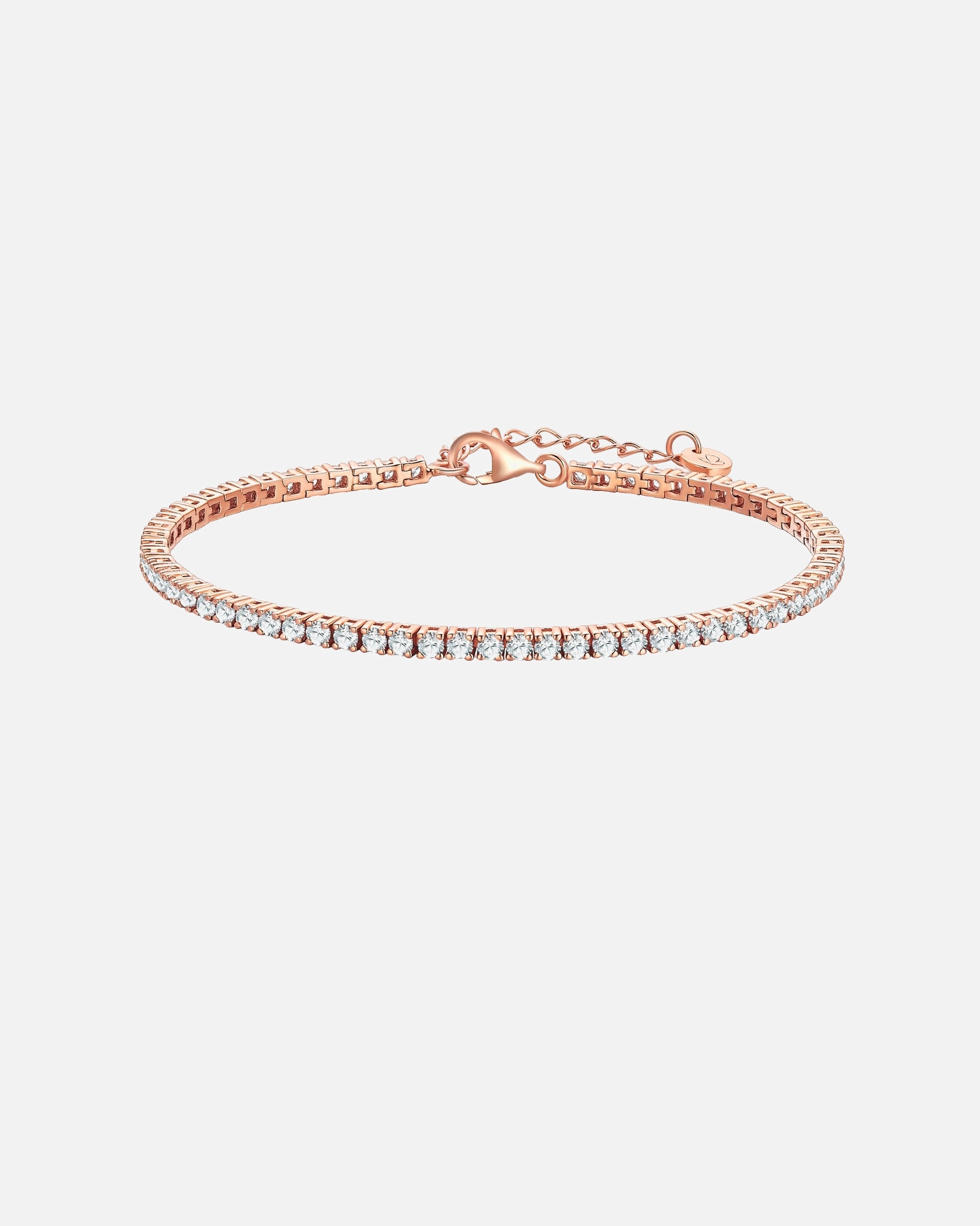 Bracelet for FemmeGlanzstücke MünchenBracelet en argent sterling en or rose avec zirconium17,0 cm Basislänge + 3,0 cm Verlängerung