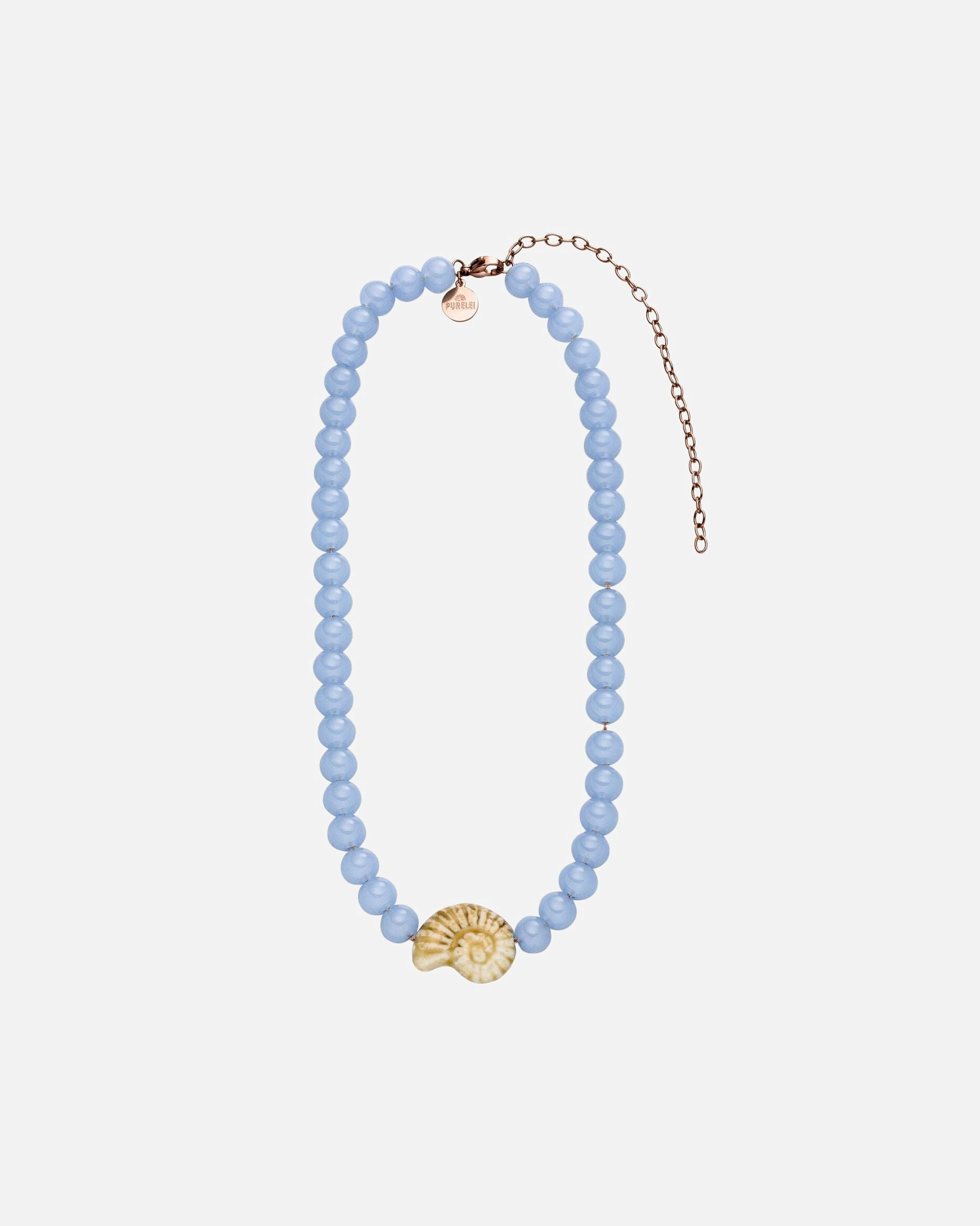 Collier for UnisexePureleiBlue Lagoon Chaîne 100% acier inoxydableOr Rose