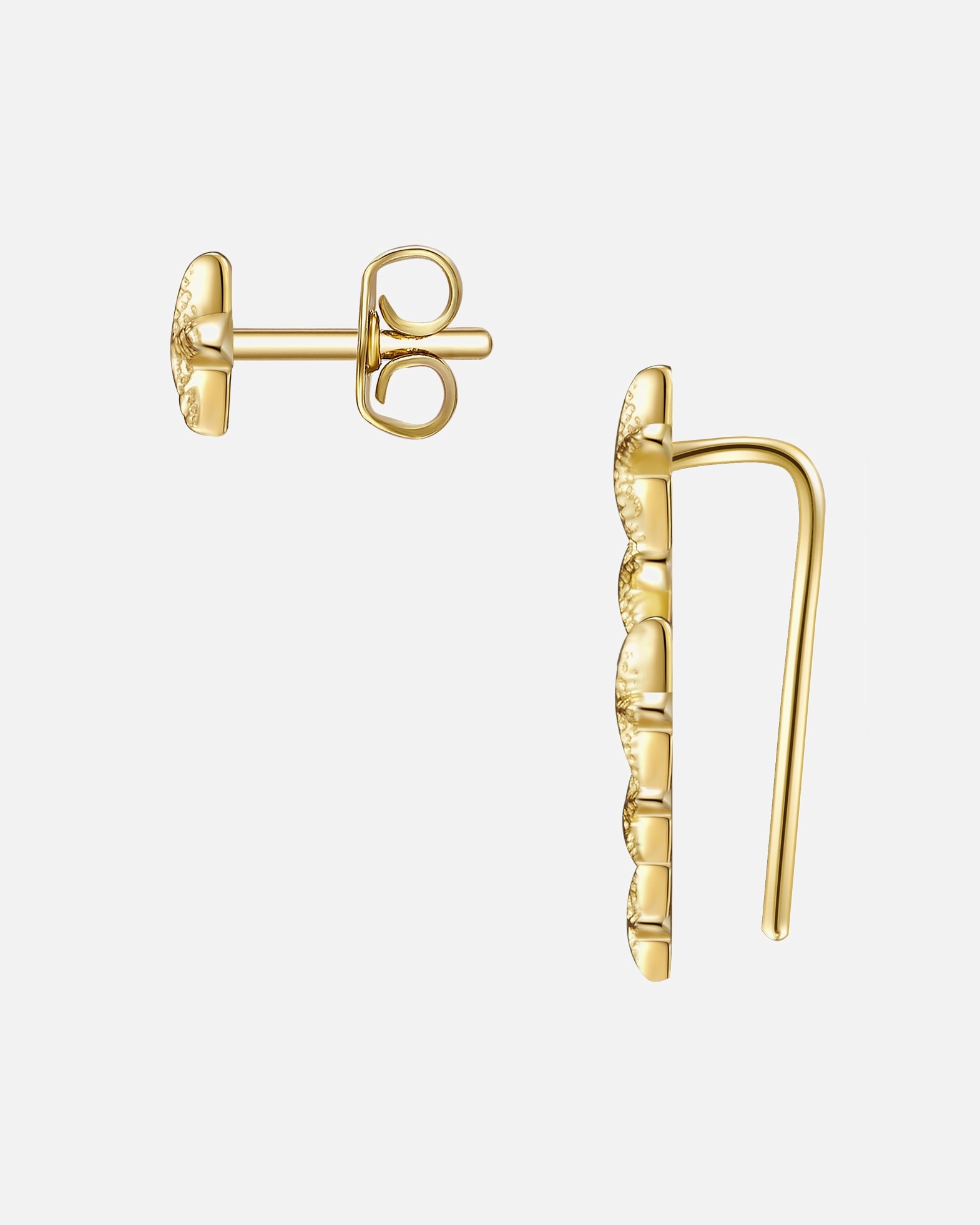 Ohrringe für Weiblich Glanzstücke München Ohrstecker Seestern Sterling Silber in Gelbgold 18,9 mm