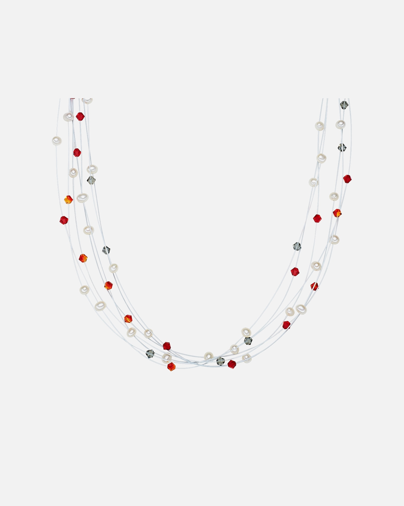 Collier for FemmeValero PearlsCollier de perles Perle de culture d'eau douce Orné de cristaux Swarovski® Perle de culture d'eau douce en Blanc43,0 cm Basiskette + 5,0 cm Verlängerung