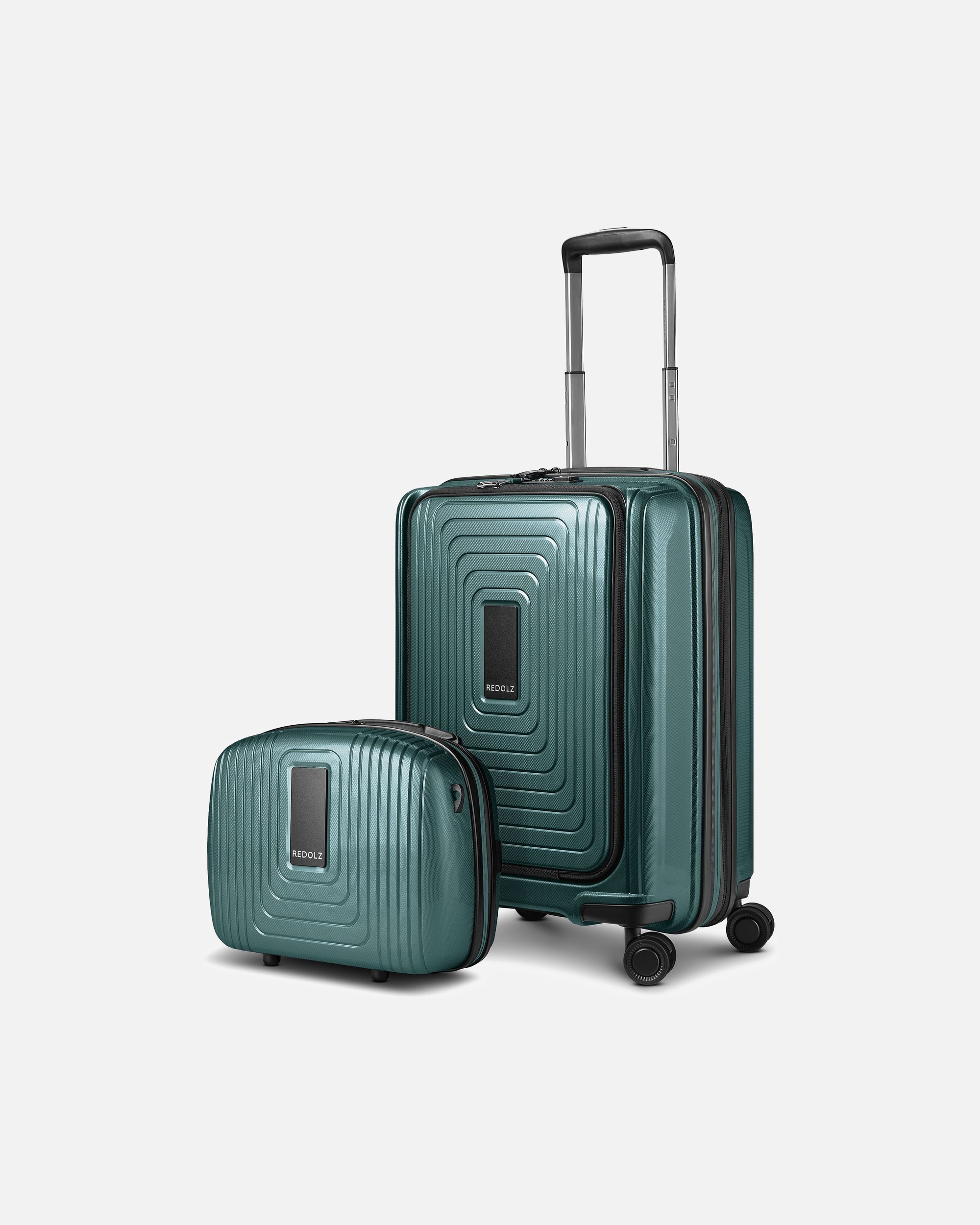Valise for HommeEssentials 14 Set de valises 2 pcs. trolley cabine avec soufflet extensible + beautycasepearl-green metallic