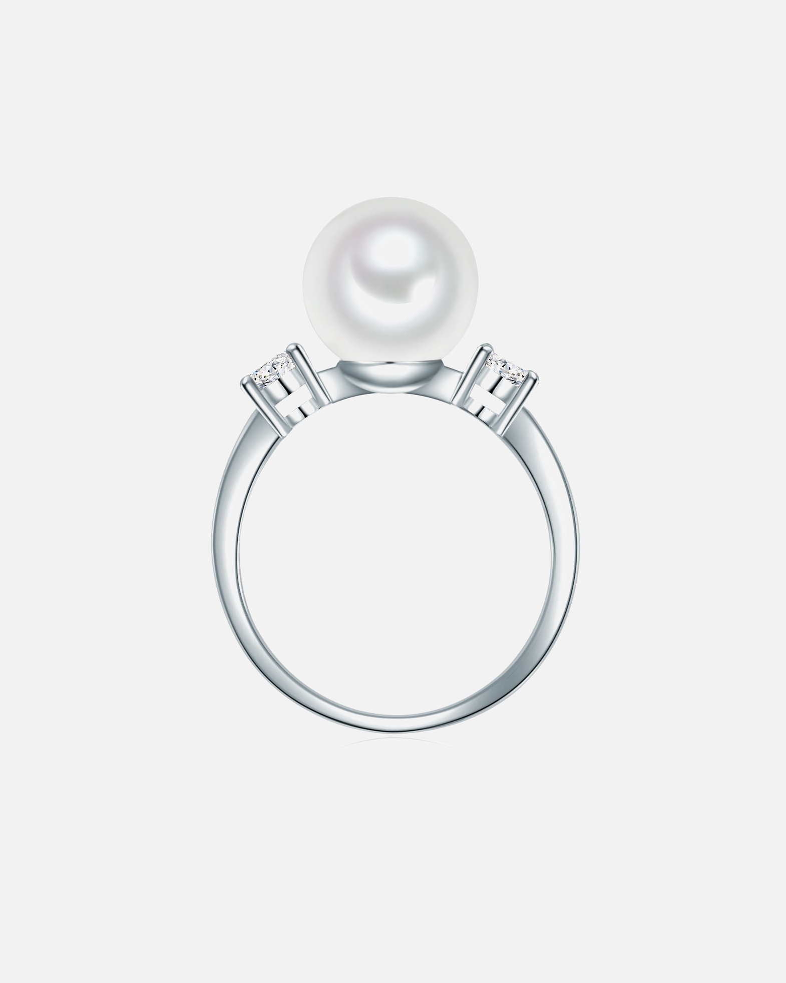 Bague for FemmeLulu & JaneBague avec perle Laiton Oxyde de zirconium (CZ) Perles organiques en Argent52