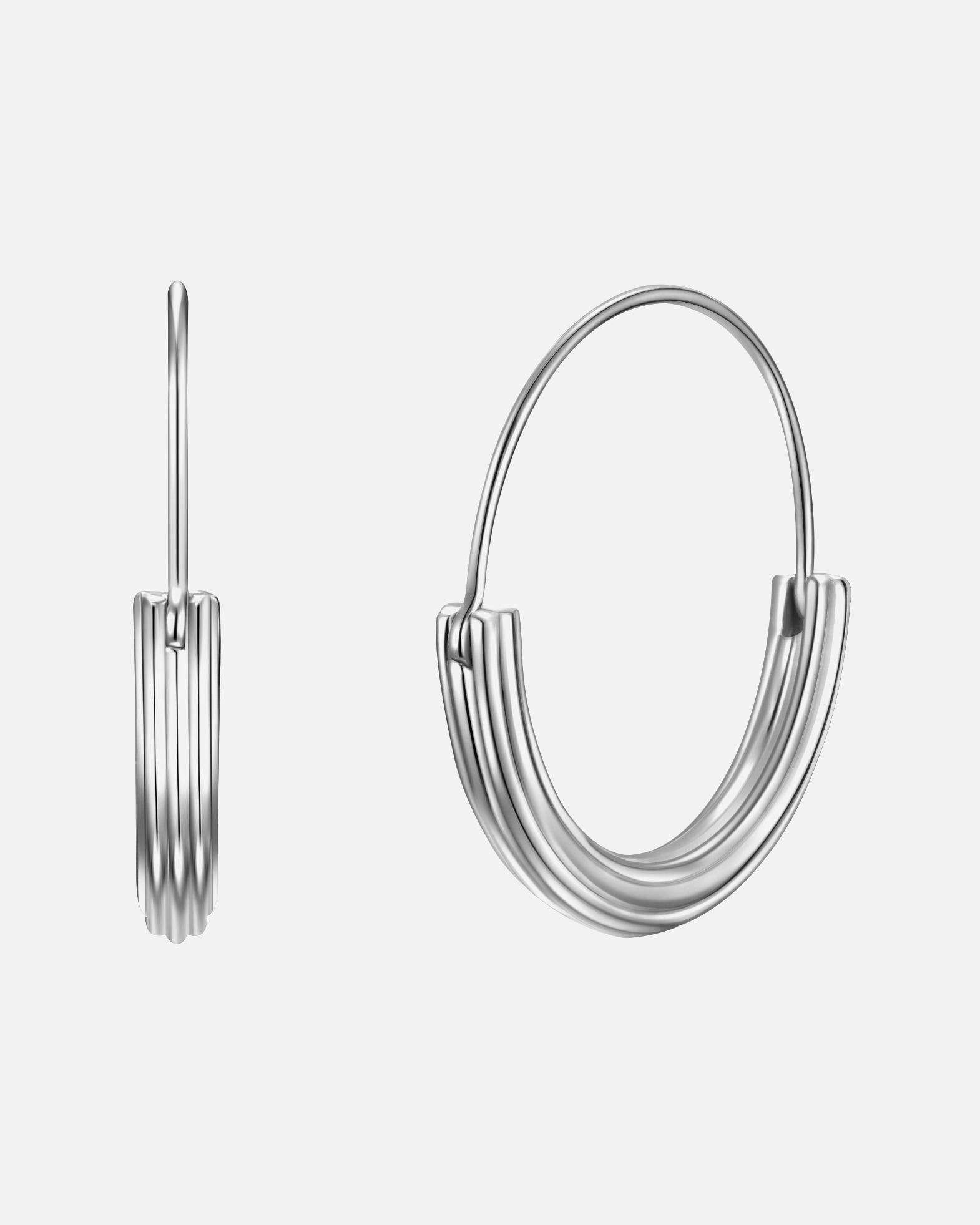 Ohrringe für Weiblich Glanzstücke München Creolen Sterling Silber in Silber 27,8 mm