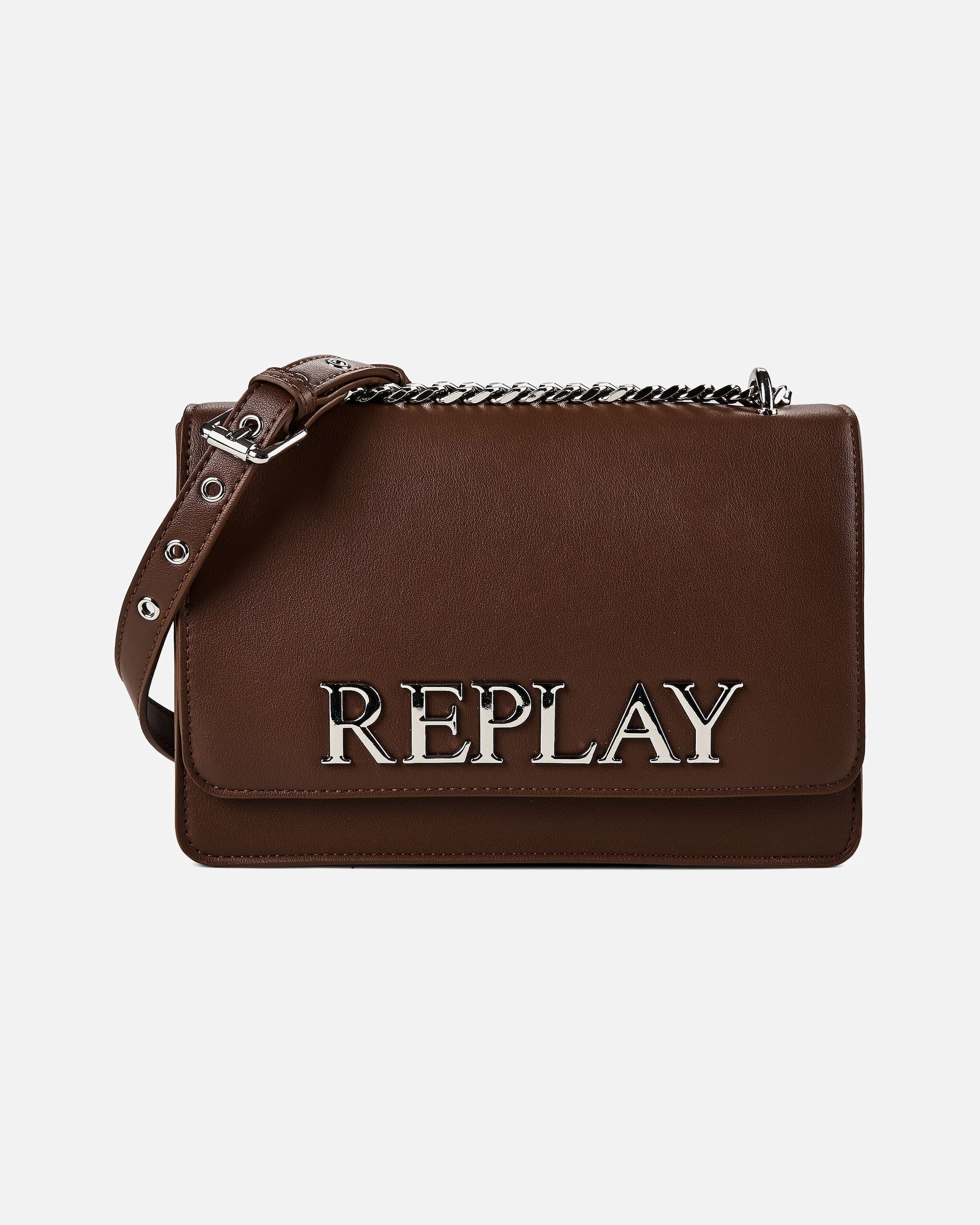 Tasche für Weiblich Replay Umhängetasche dark brown