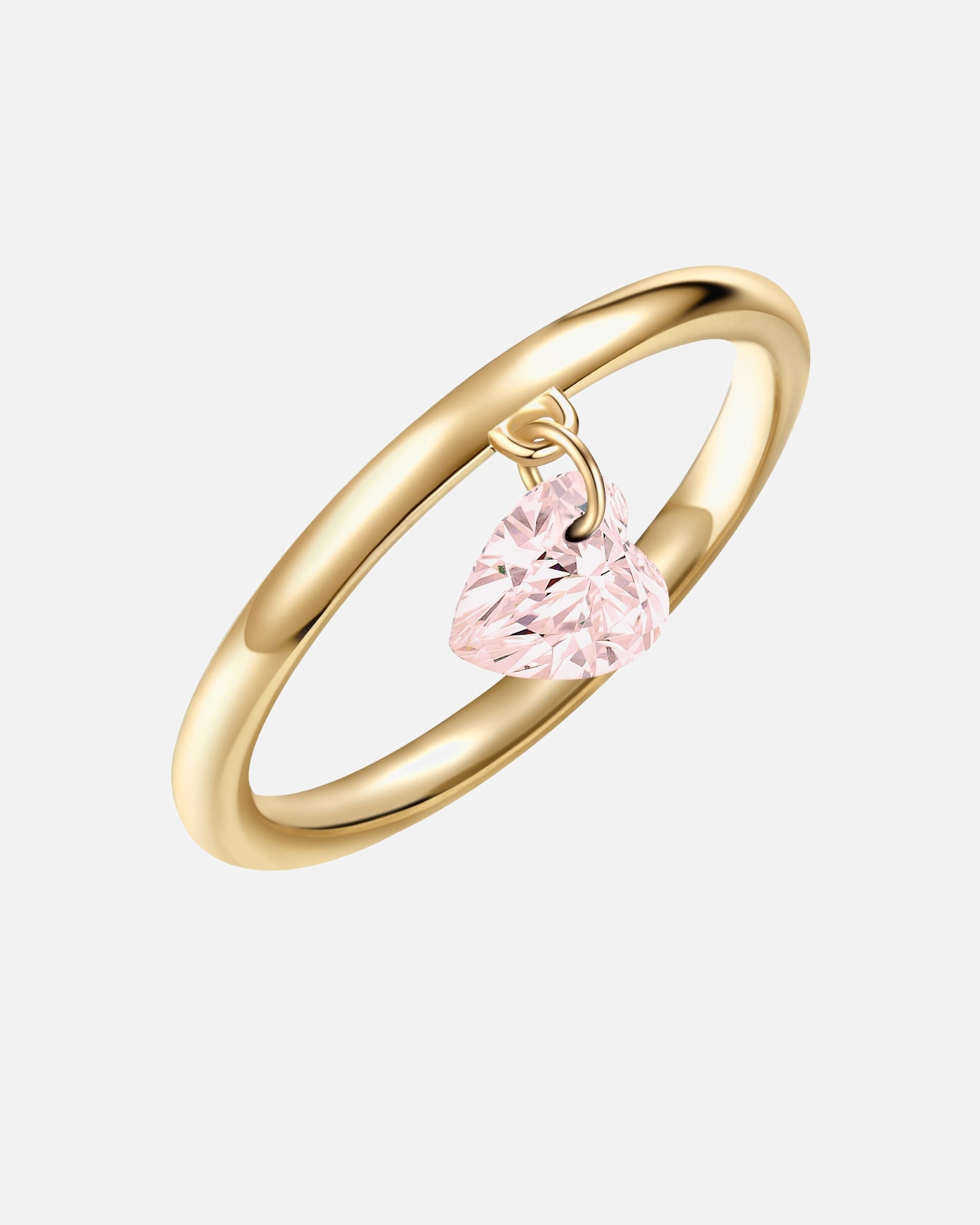 Bague for FemmeGlanzstücke MünchenBague Coeur Argent sterling Quartz rose en Or jaune48