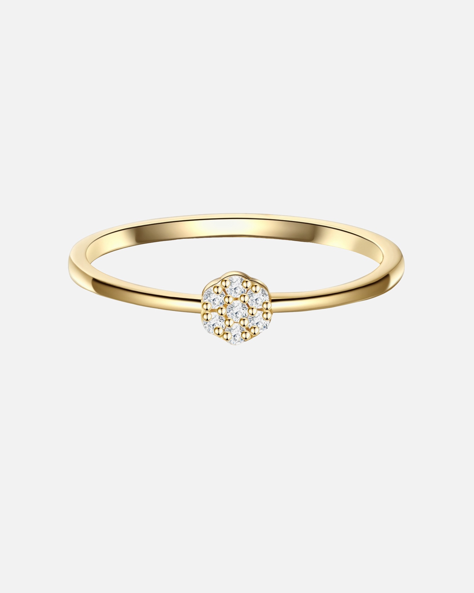 Bague for FemmeGlanzstücke MünchenBague en argent Argent sterling Oxyde de zirconium (CZ) en Or jaune60