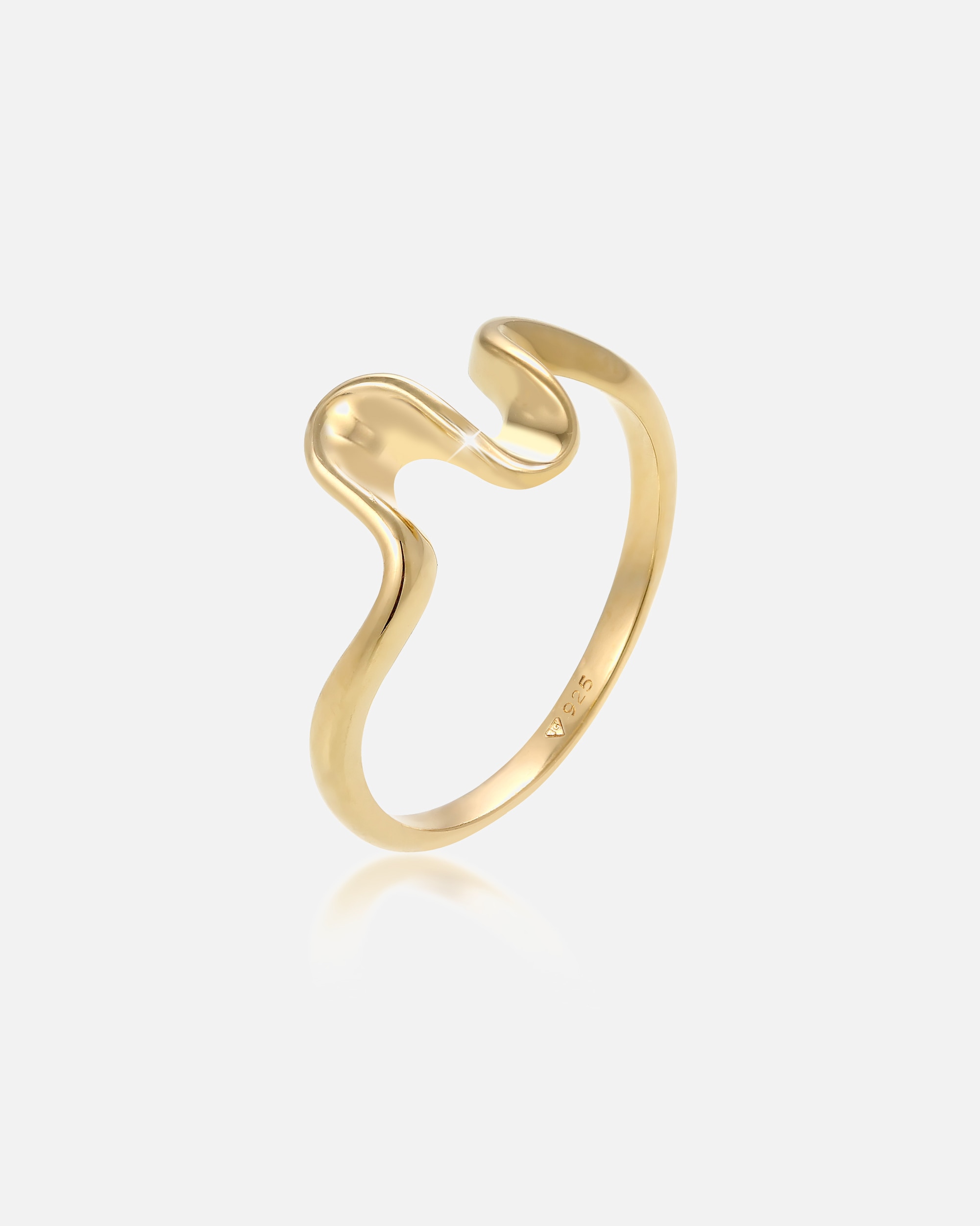 Ring für Weiblich Elli Wellen Wave Strand Maritim 925 Sterling Silber 58