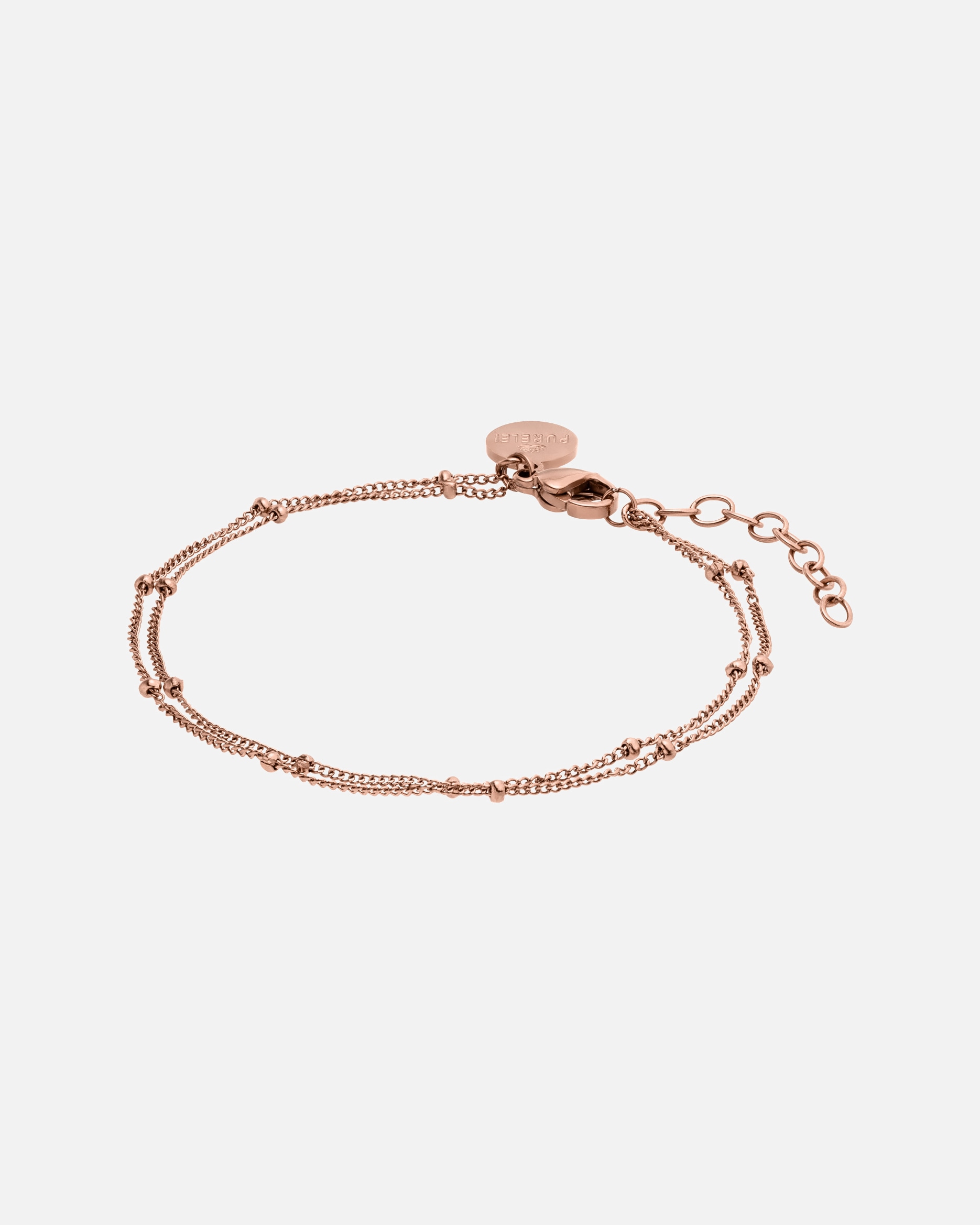 Bracelet for UnisexePureleiLi'ili'i Double Layer Armband Bracelet 100% acier inoxydableOr Rose