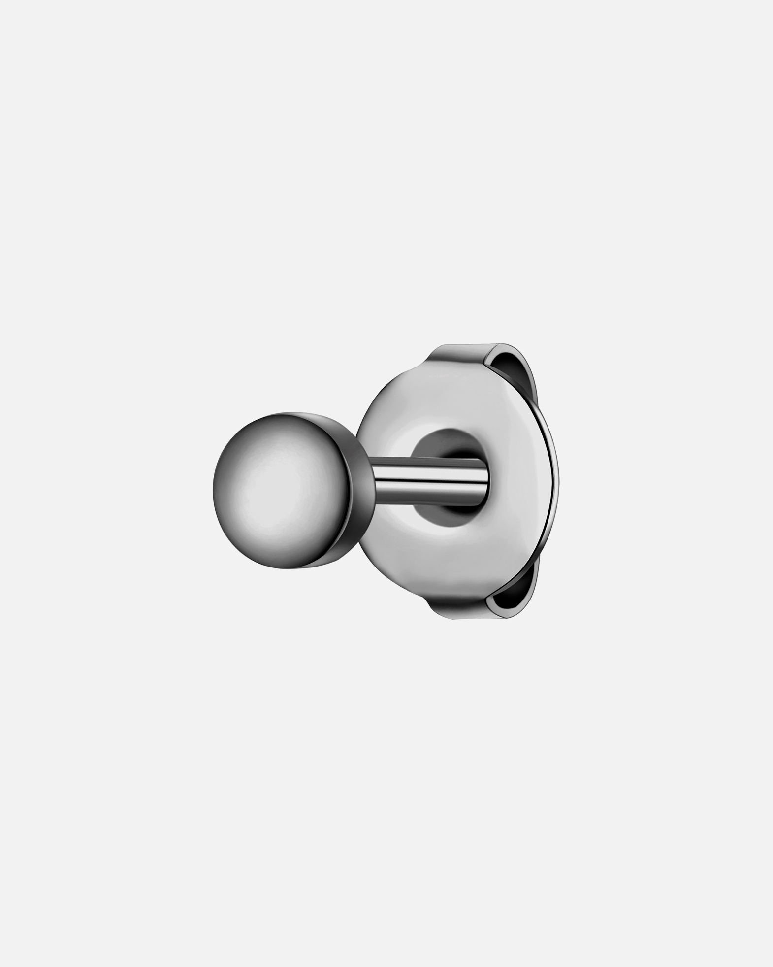 Boucle d'oreilles for HommeBoucles d´oreilles en Acier inoxydable en Gunmetal3,9 mm