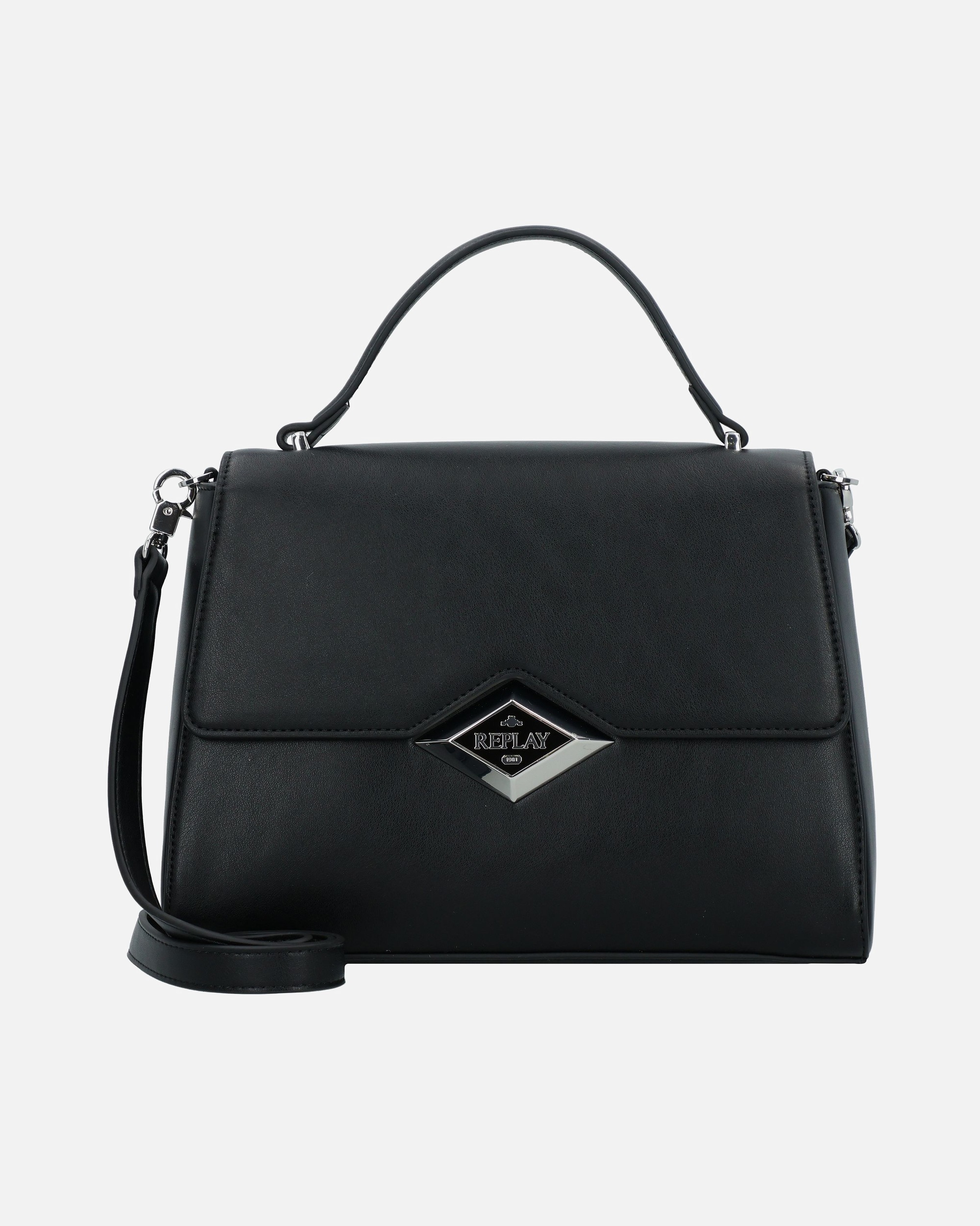 Clutch für Weiblich Replay Henkeltasche black