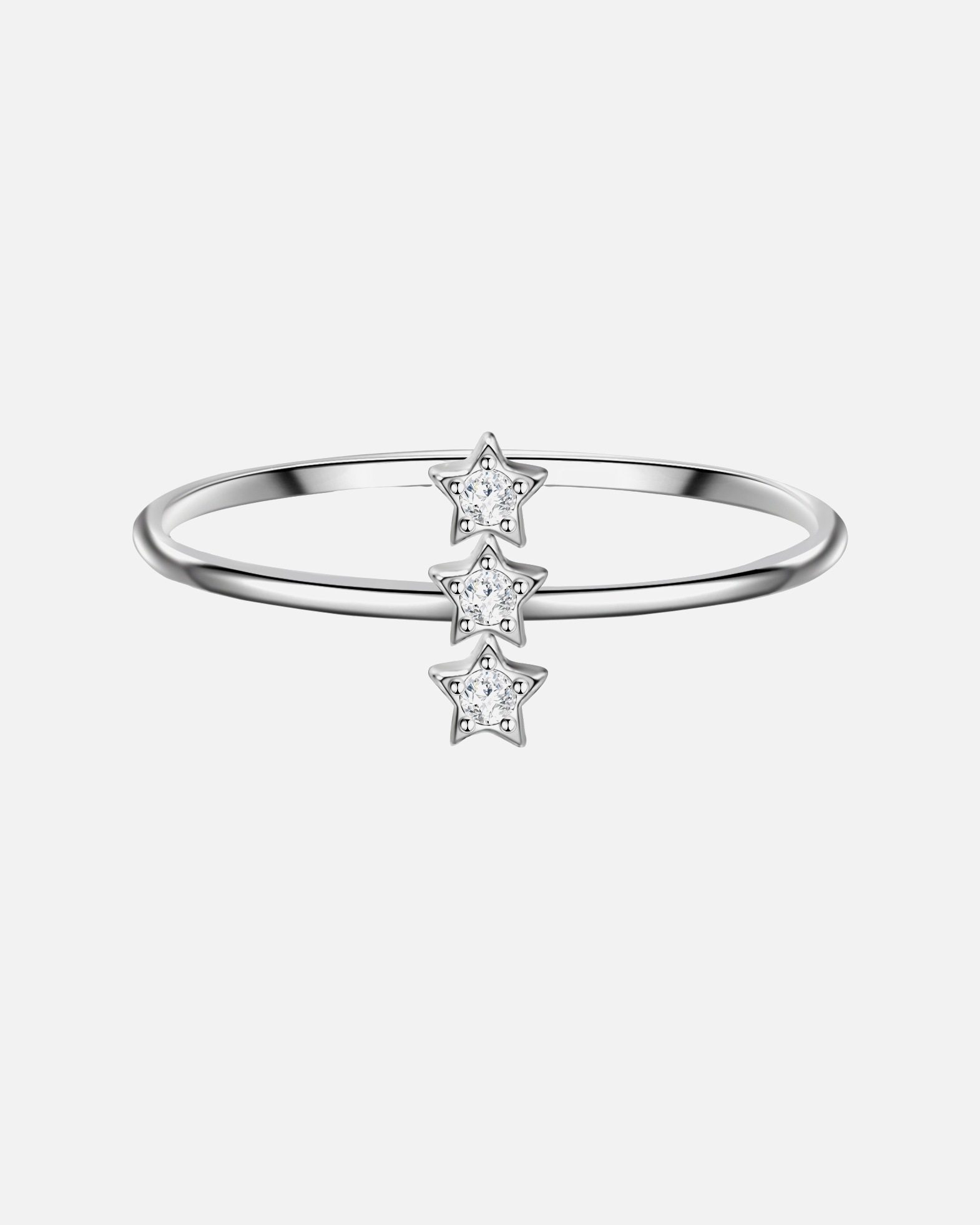 Ring für Weiblich Glanzstücke München Ring Sterne Sterling Silber Zirkonia in Silber 50