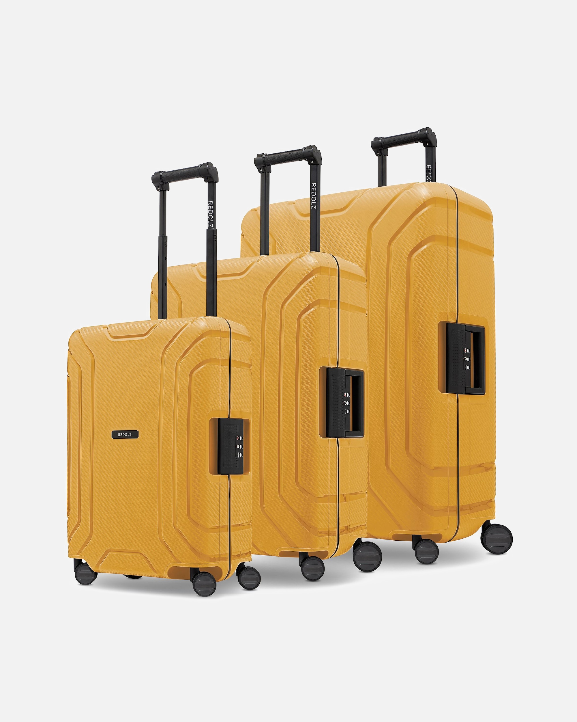 Valise for HommeEssentials 15 Set de valises à 4 roulettes 3 pièces avec fermeture à trois pointsdark yellow