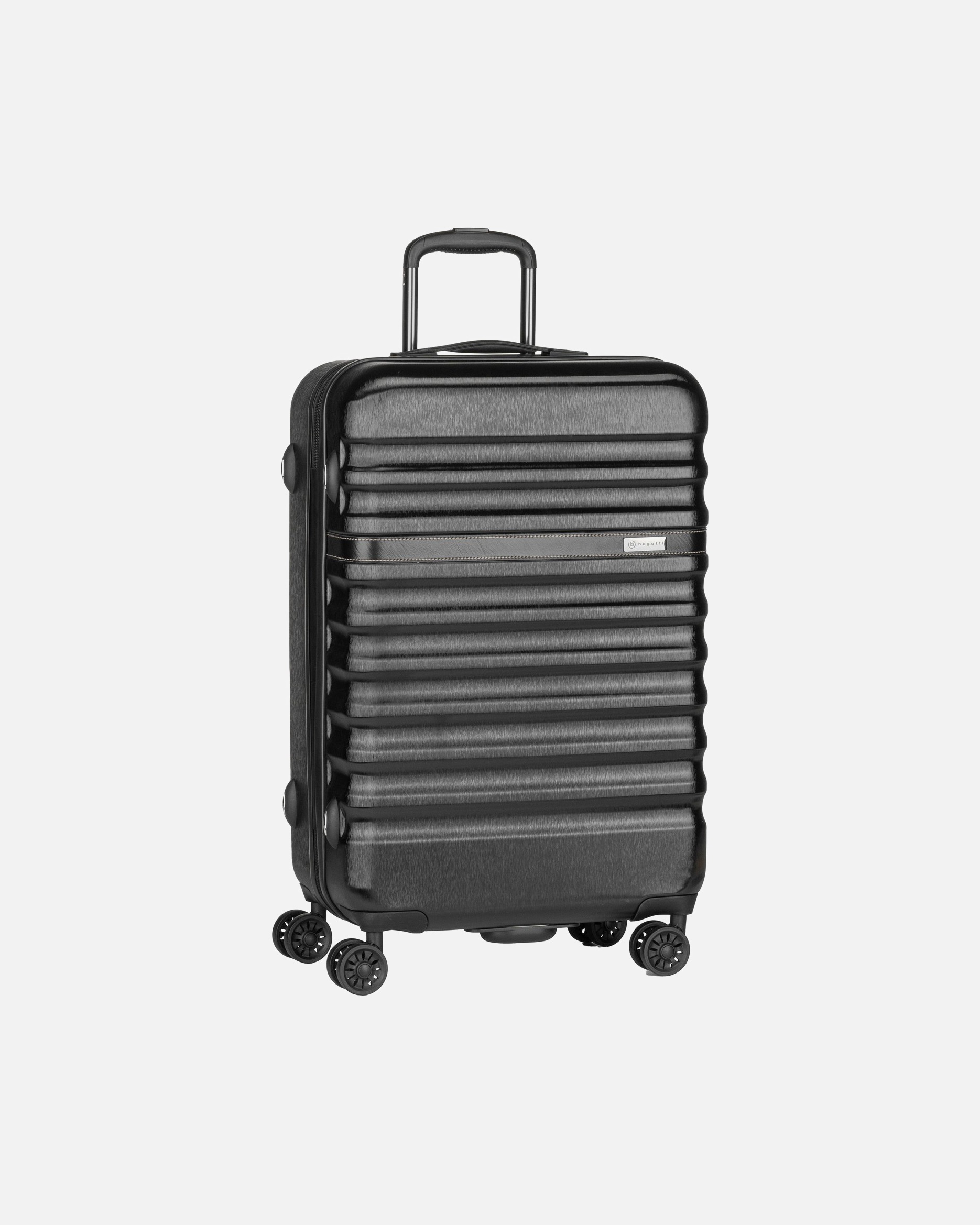 Trolley für Unisex Bugatti Corium 4-Rollen Trolley 66 cm schwarz