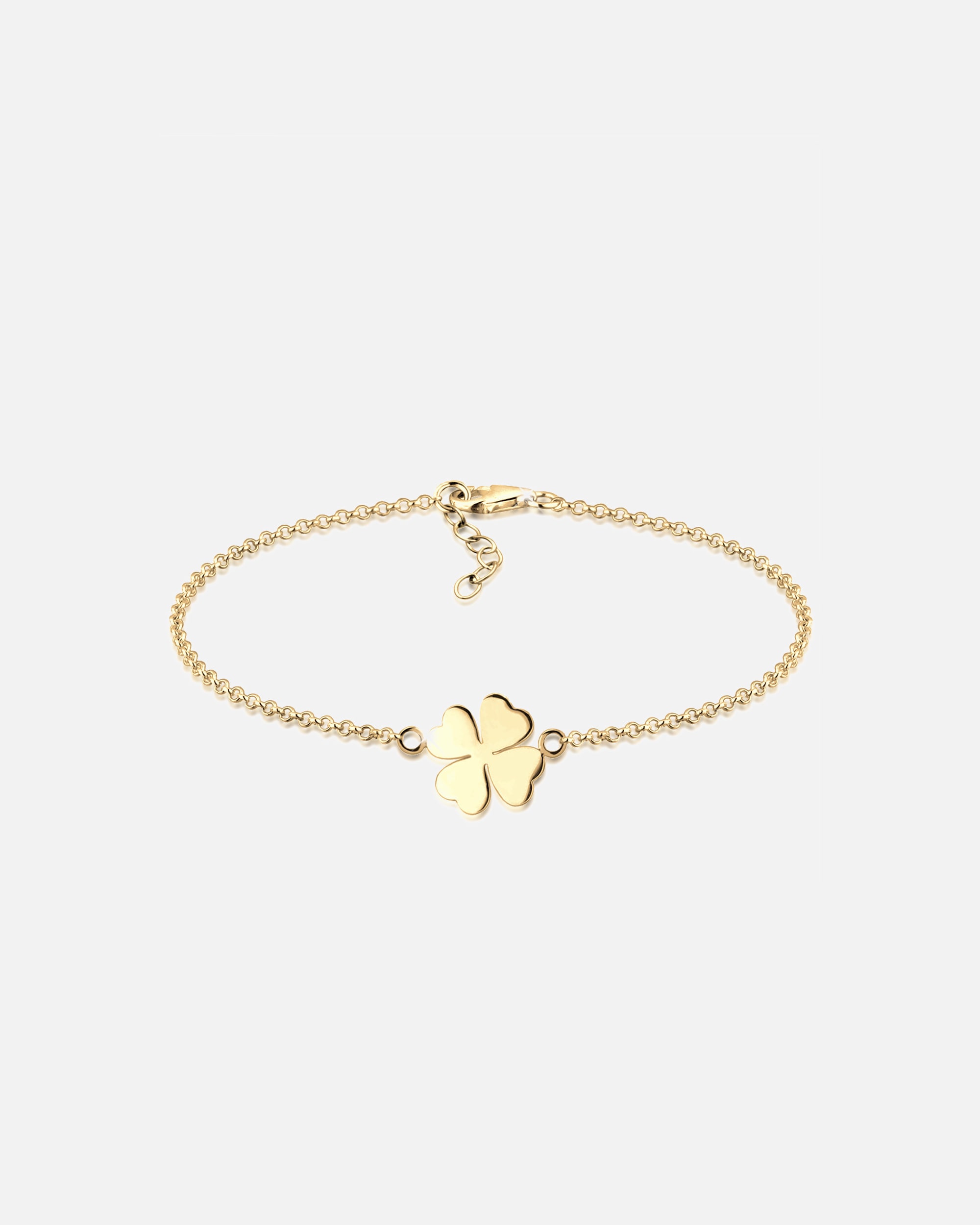 Armband für Weiblich Elli Kleeblatt Glücksbringer Symbol 925 Sterling Silber goldfarben
