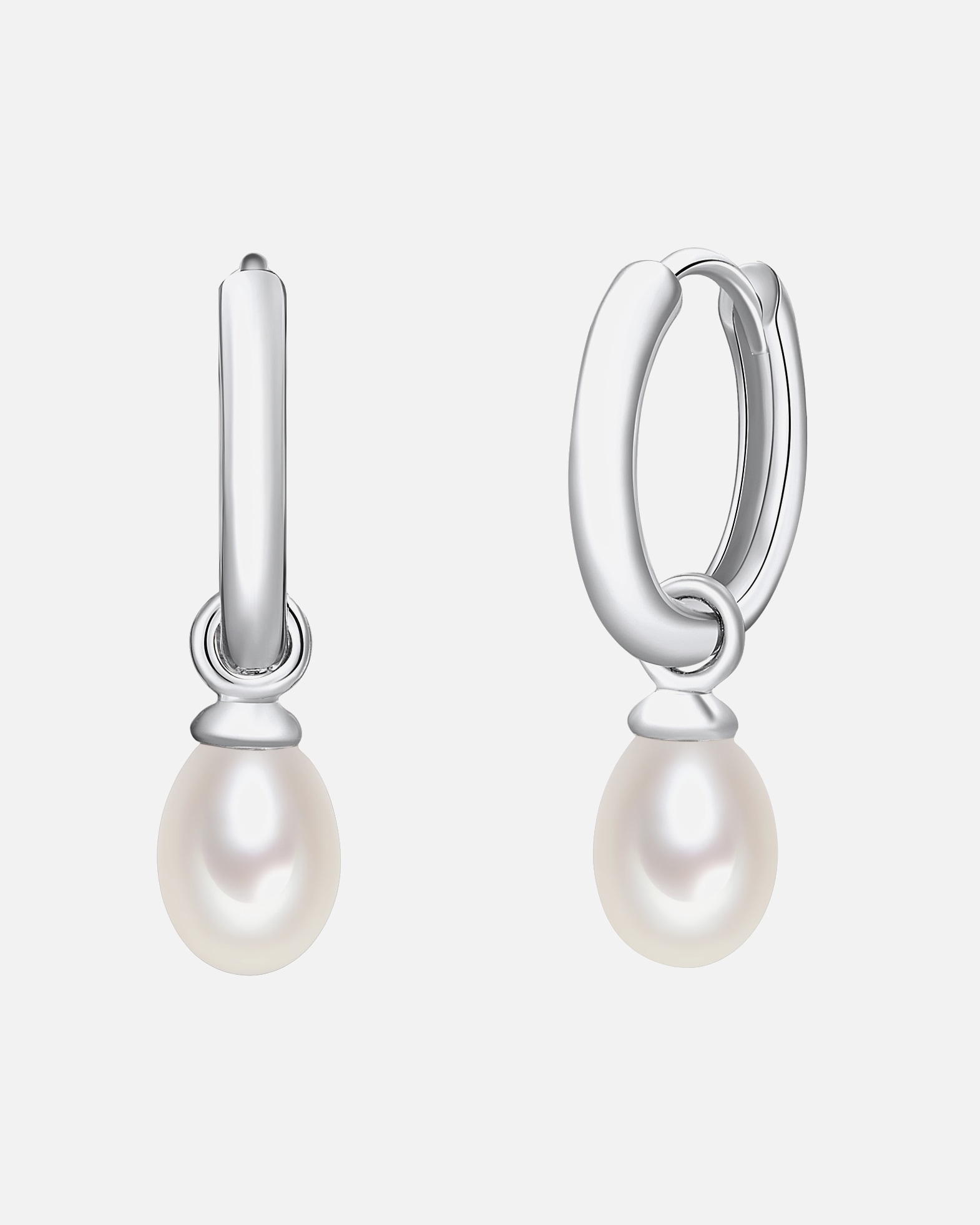 Boucle d'oreilles for FemmeValero PearlsCréoles en perle Argent sterling Perle de culture d'eau douce en Argent26,2 mm