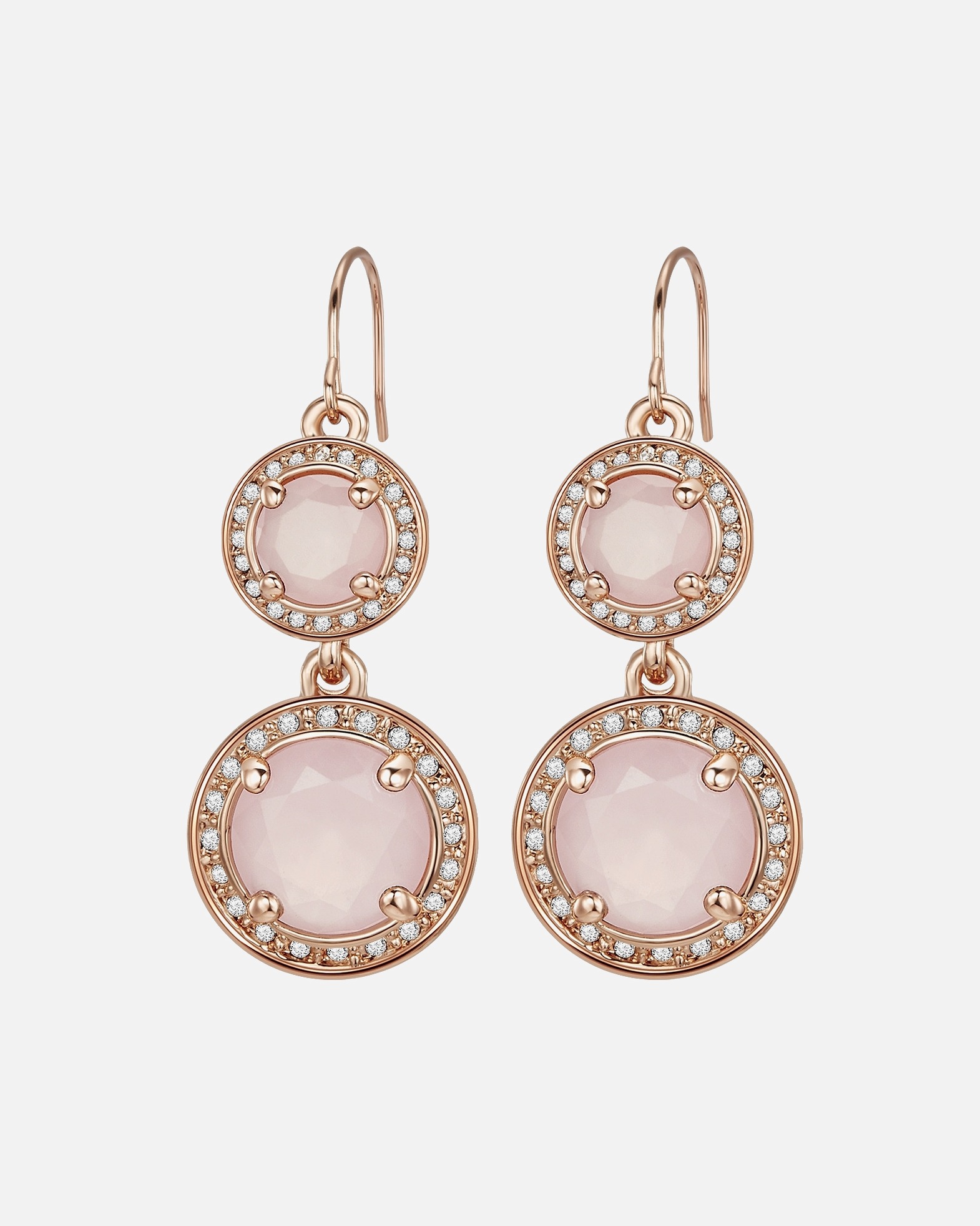 Boucle d'oreilles for FemmeBoucles d'oreilles pendantes à cristaux Métal Verre en Or rose47,0 mm