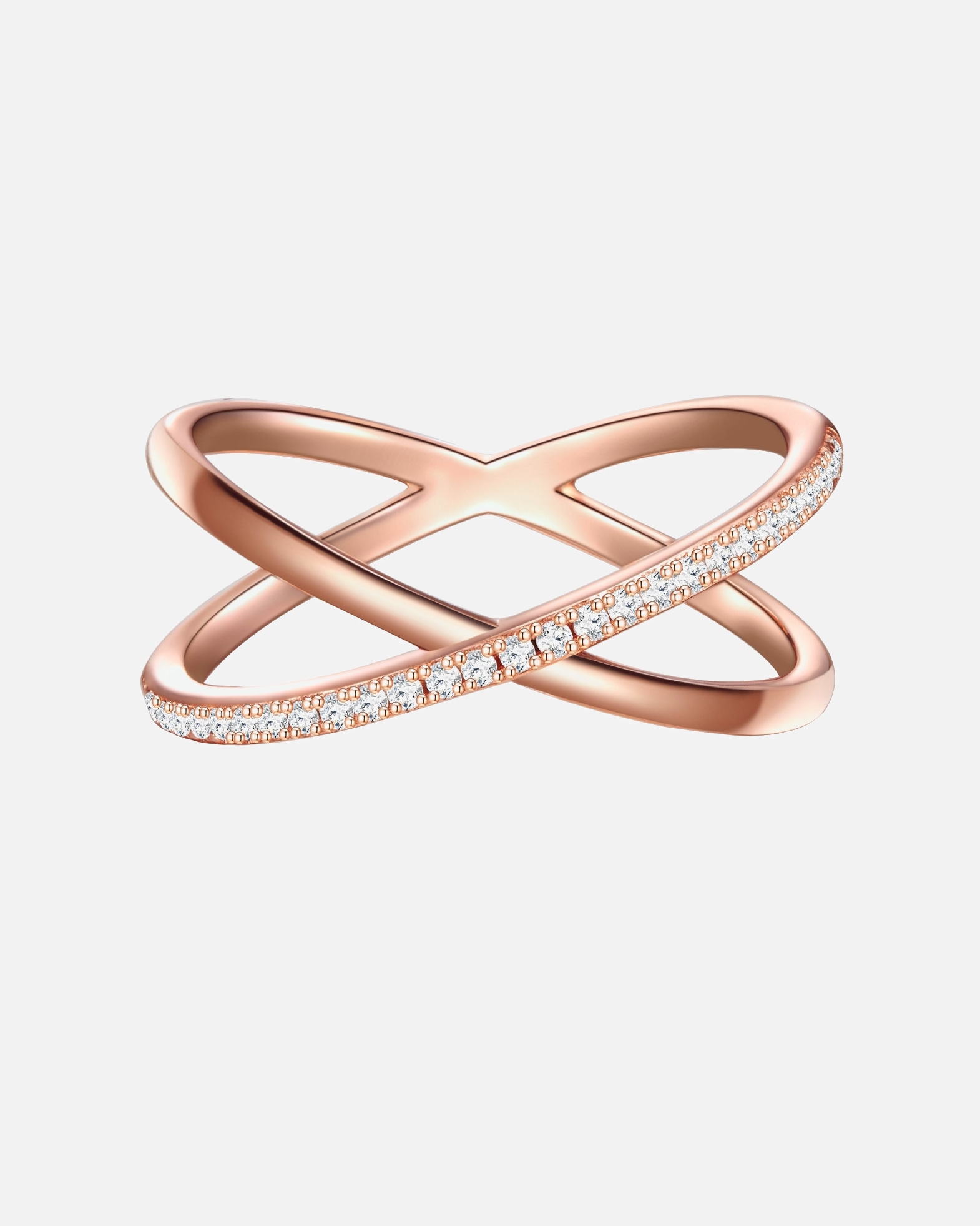 Bague for FemmeGlanzstücke MünchenBague en argent Argent sterling Oxyde de zirconium (CZ) en Or rose56