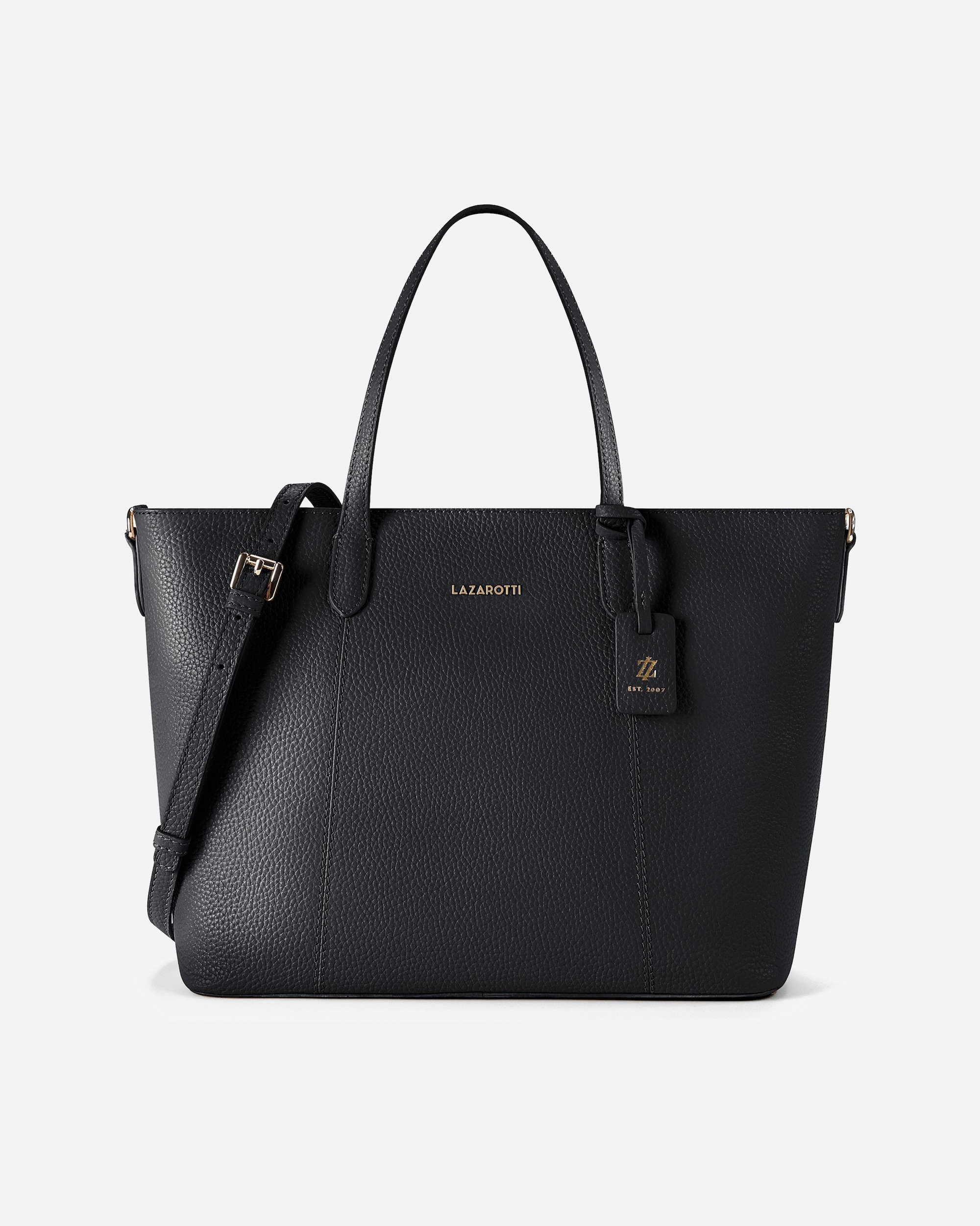 Tasche für Weiblich Lazarotti Bologna Leather Shopper black