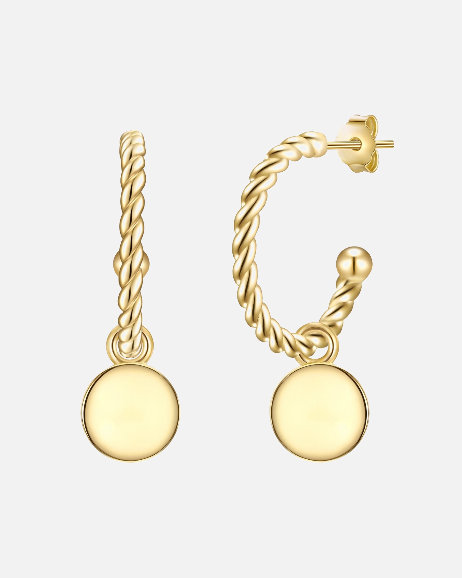 Creolen für Weiblich Glanzstücke München Creolen Sterling Silber in Gelbgold 24,8 mm