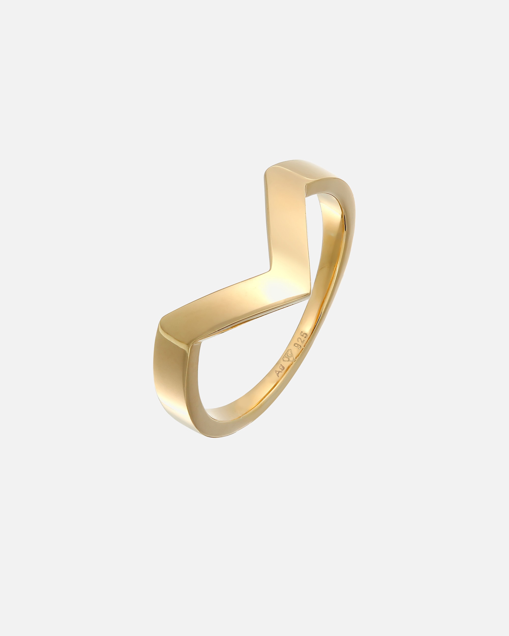 Ring für Weiblich Elli PREMIUM Elli PREMIUM Ring V-Form Basic Unisex 925 Silber rhodiniert 66