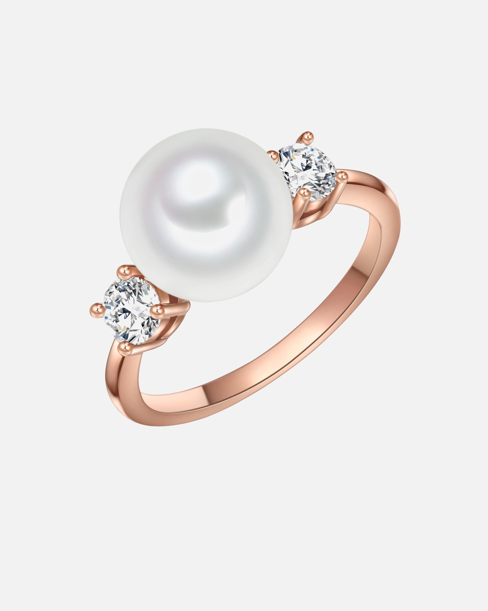 Bague for FemmeLulu & JaneBague Laiton Oxyde de zirconium (CZ) Perles organiques en Or rose52