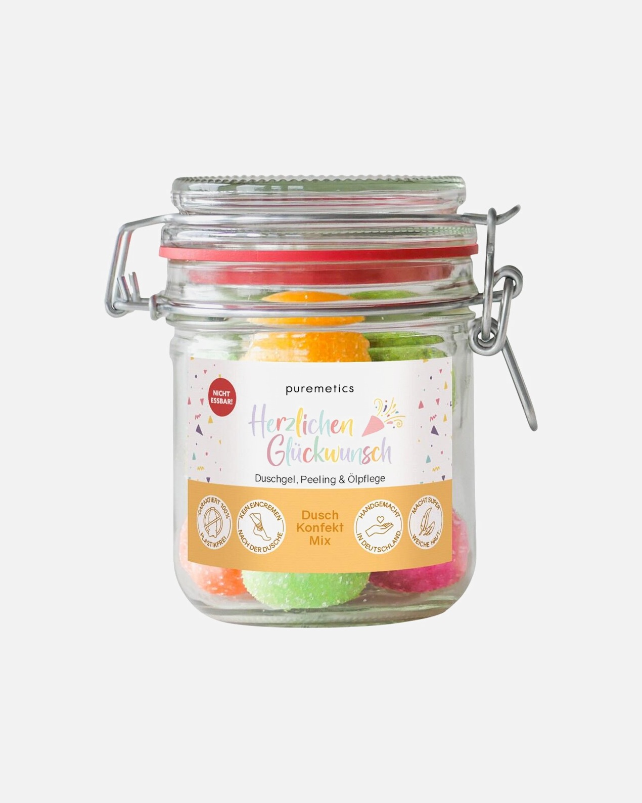 Duschgel für Weiblich puremetics Dusch-Konfekt Herzlichen Glückwunsch 200 g