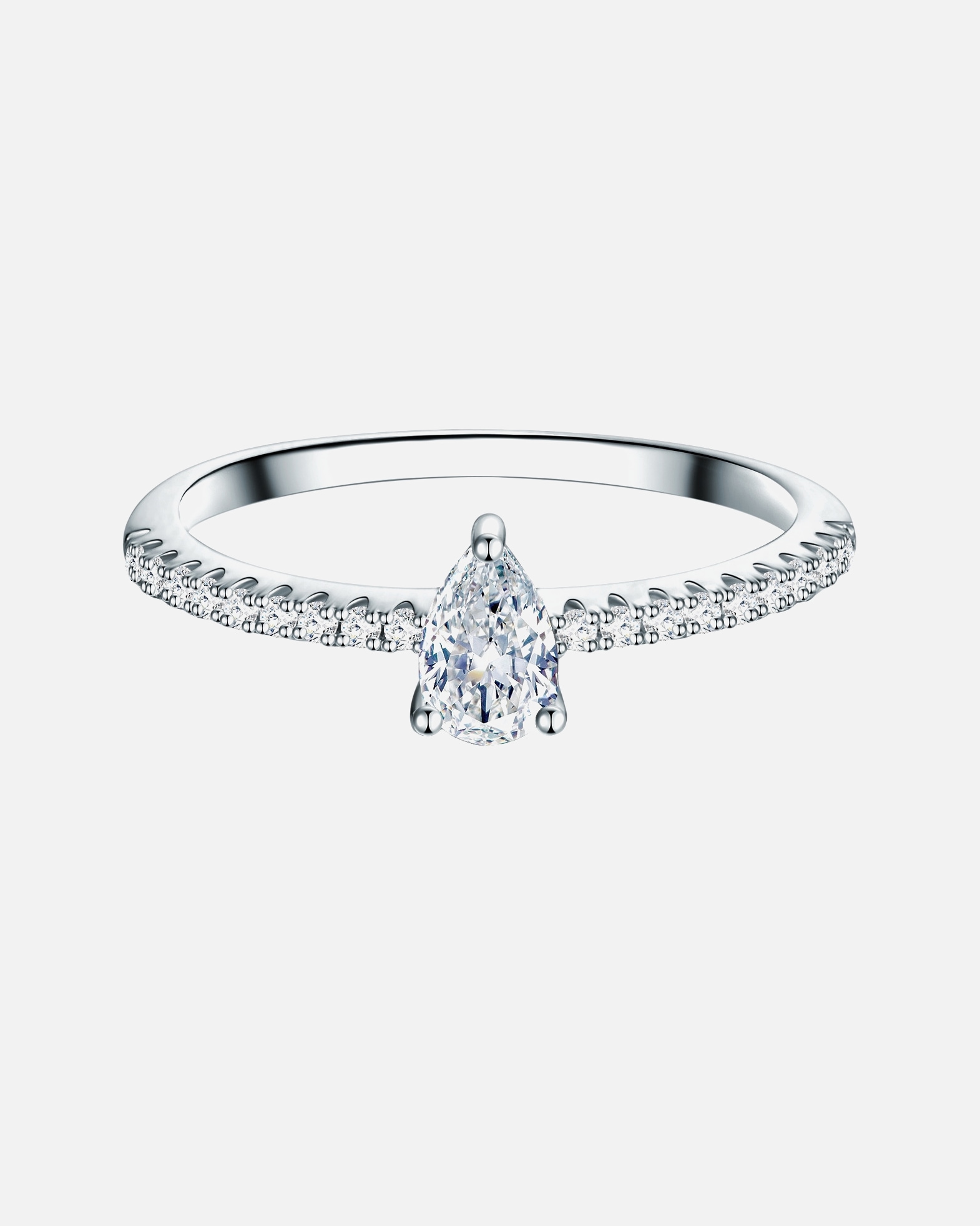 Bague for FemmeTrilaniBague en argent Argent sterling Oxyde de zirconium (CZ) en Argent54