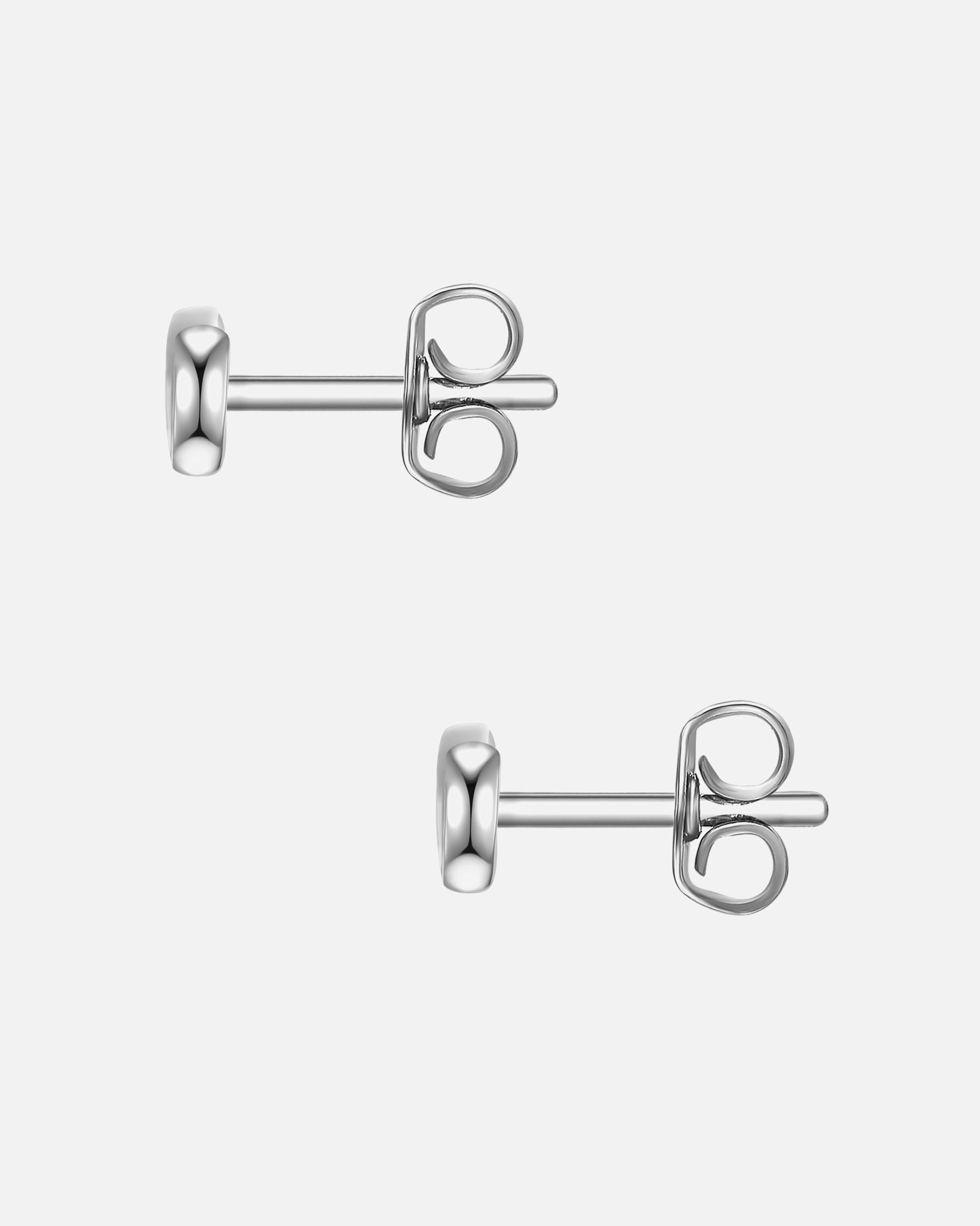 Ohrringe für Weiblich Lulu & Jane Ohrstecker Infinity aus Messing in silber 4,3 mm