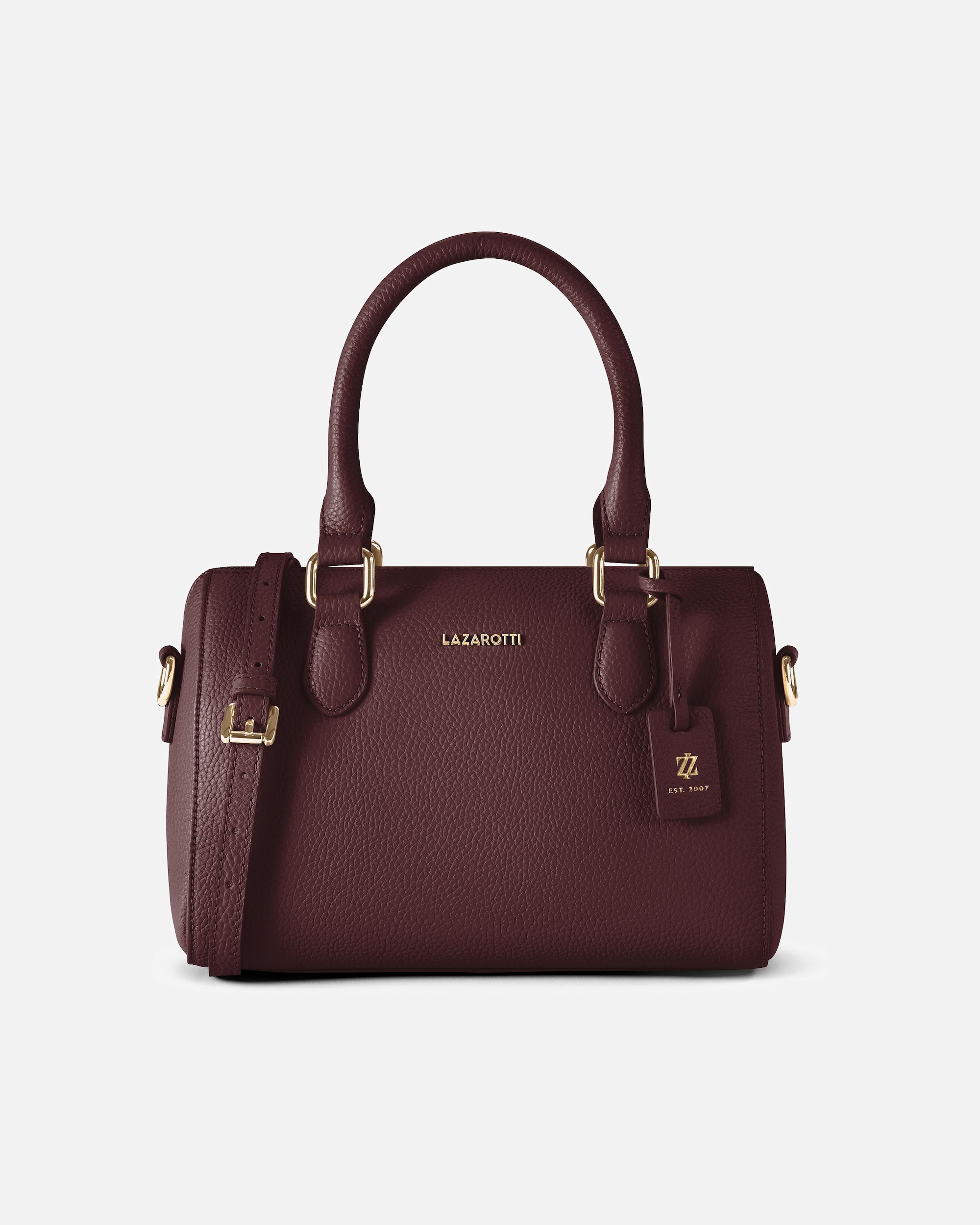 Tasche für Weiblich Lazarotti Bologna Leather Henkeltasche burgundy
