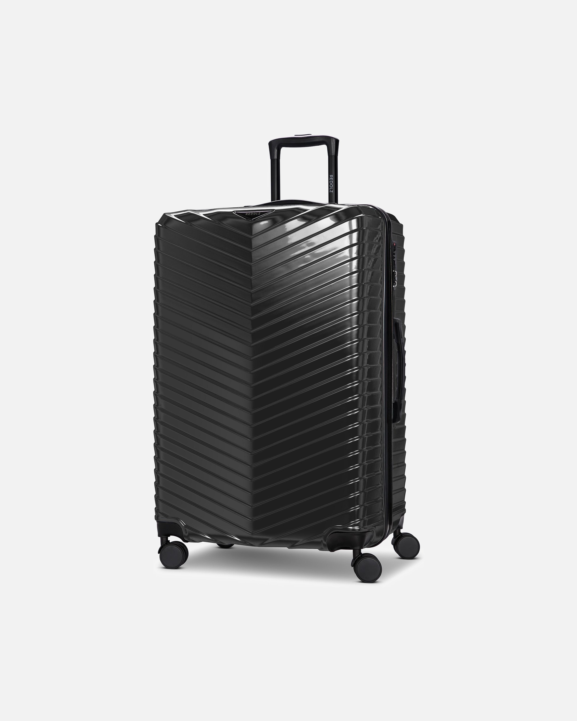 Trolley für Männlich Redolz Essentials 18 2.0 4 Rollen Trolley L 76 cm mit Dehnfalte metallic-black shiny