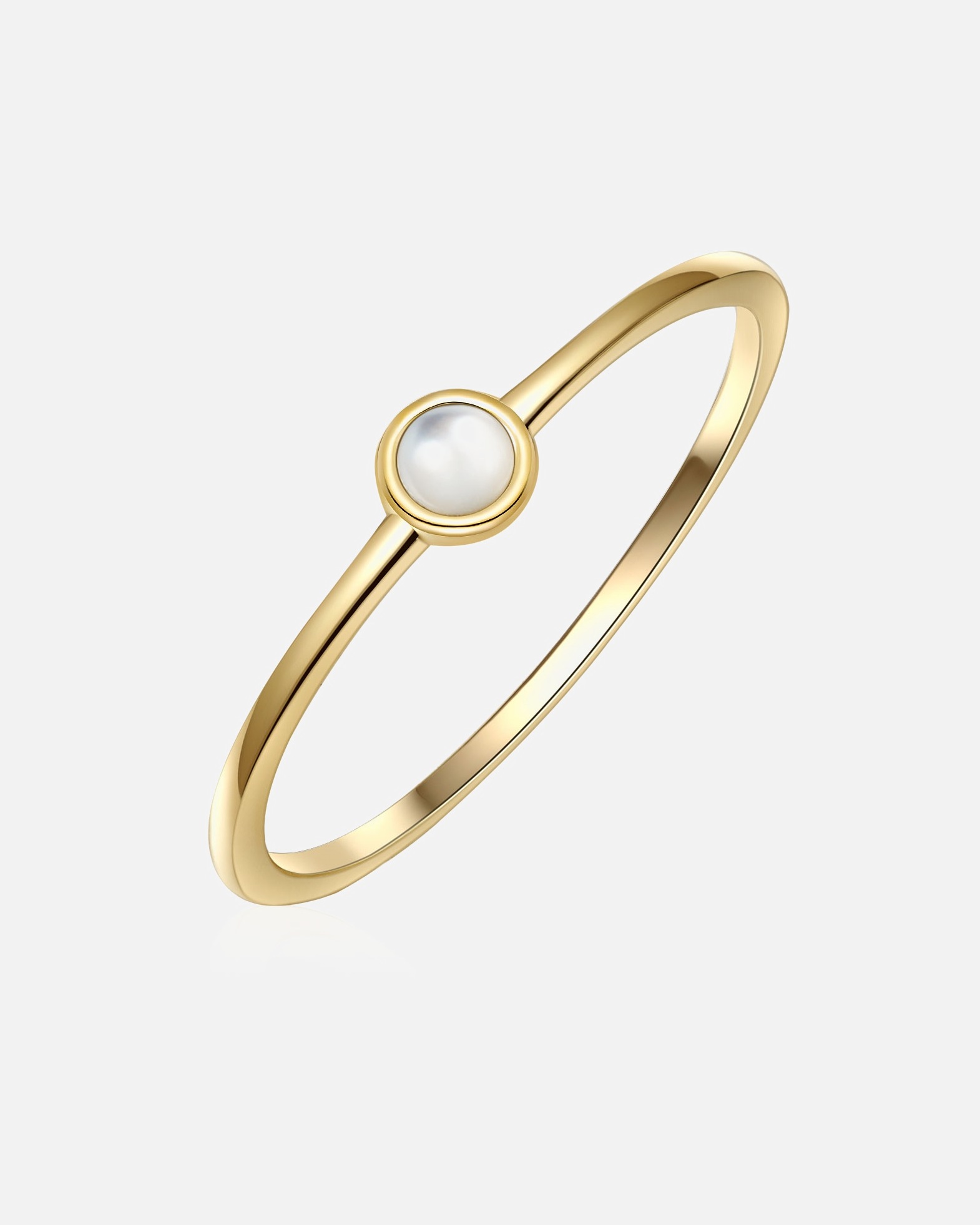 Bague for FemmeGlanzstücke MünchenBague en argent Argent sterling Nacre en Or jaune56