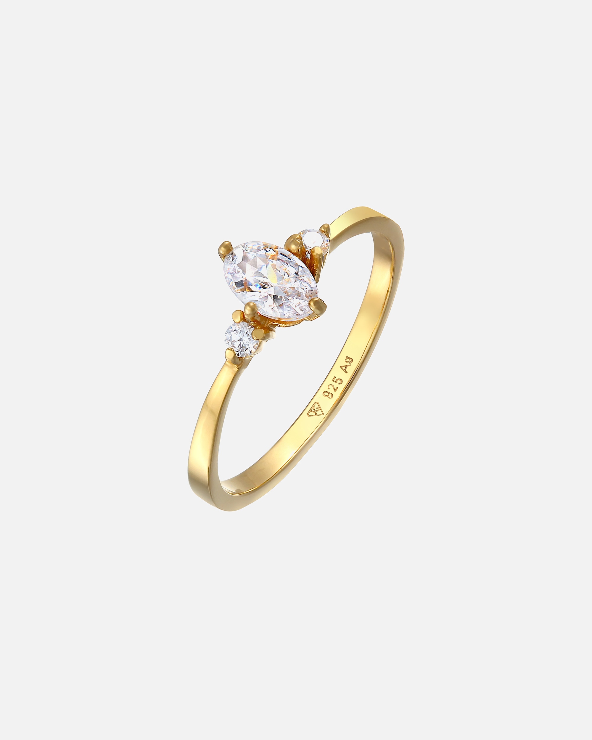 Bague for FemmeElliFemmes Bague de fiançailles ovale avec Cristaux de Zirconium en Argent Sterling 92554