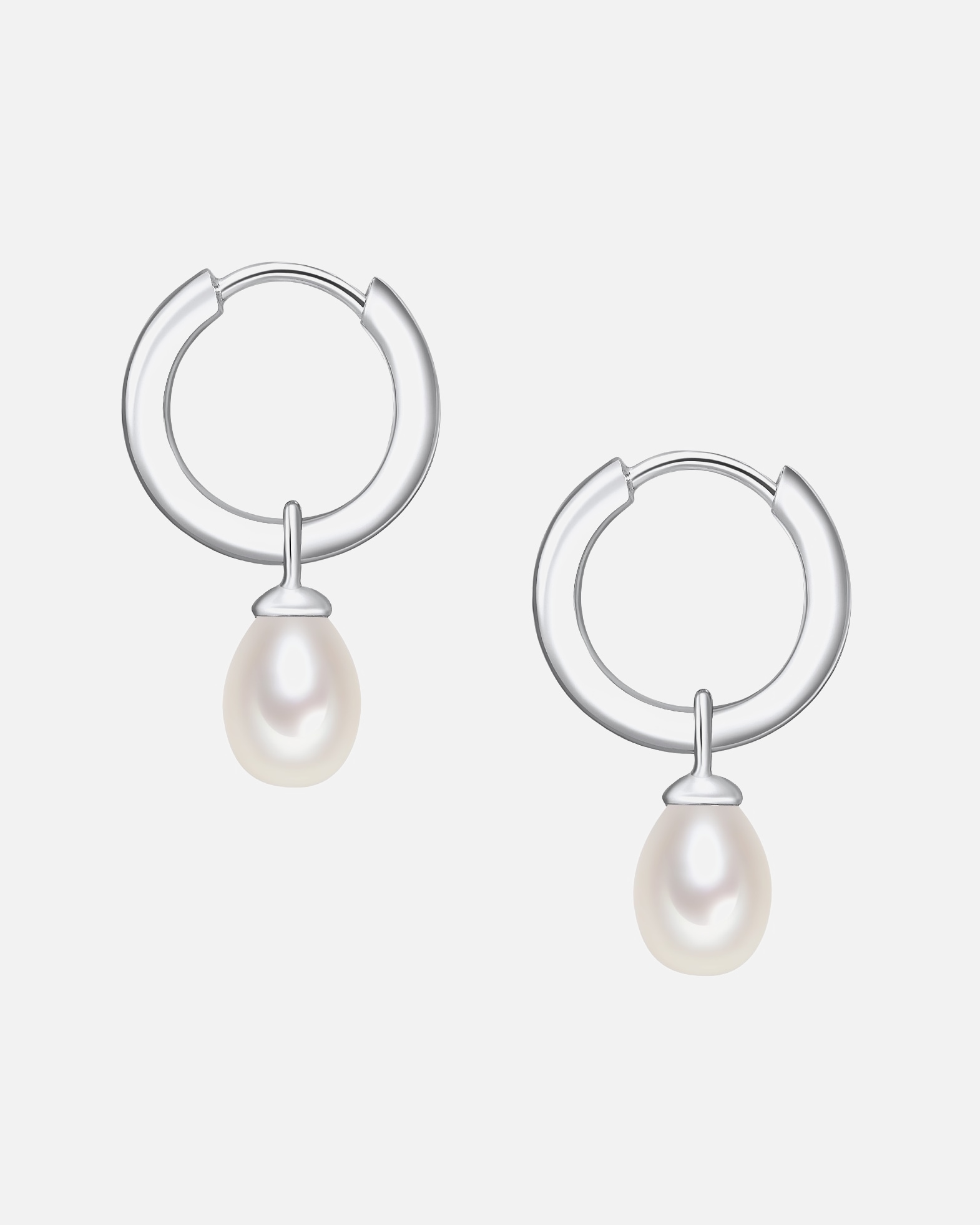 Créoles for FemmeValero PearlsCréoles en perle Argent sterling Perle de culture d'eau douce en Argent26,2 mm