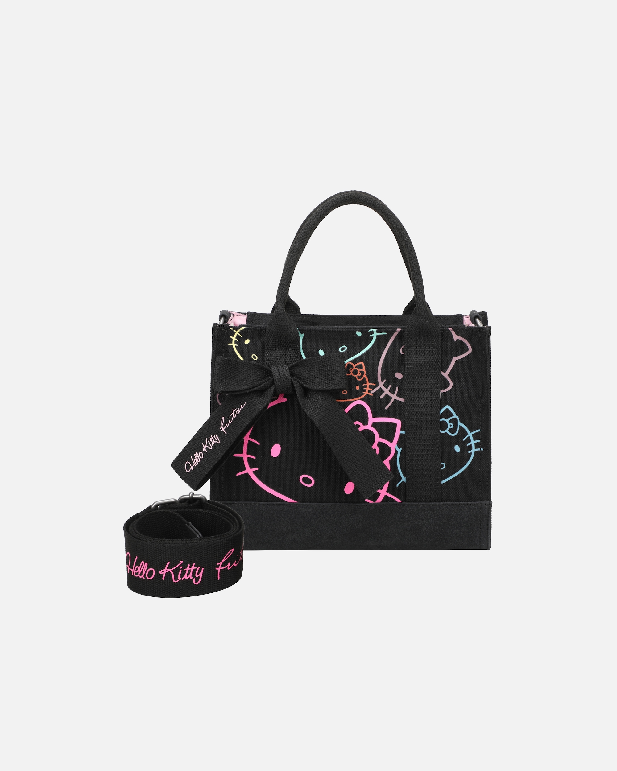 Handtasche für Weiblich Fritzi aus Preußen Hello Kitty fritzi Canvas Henkeltasche schwarz