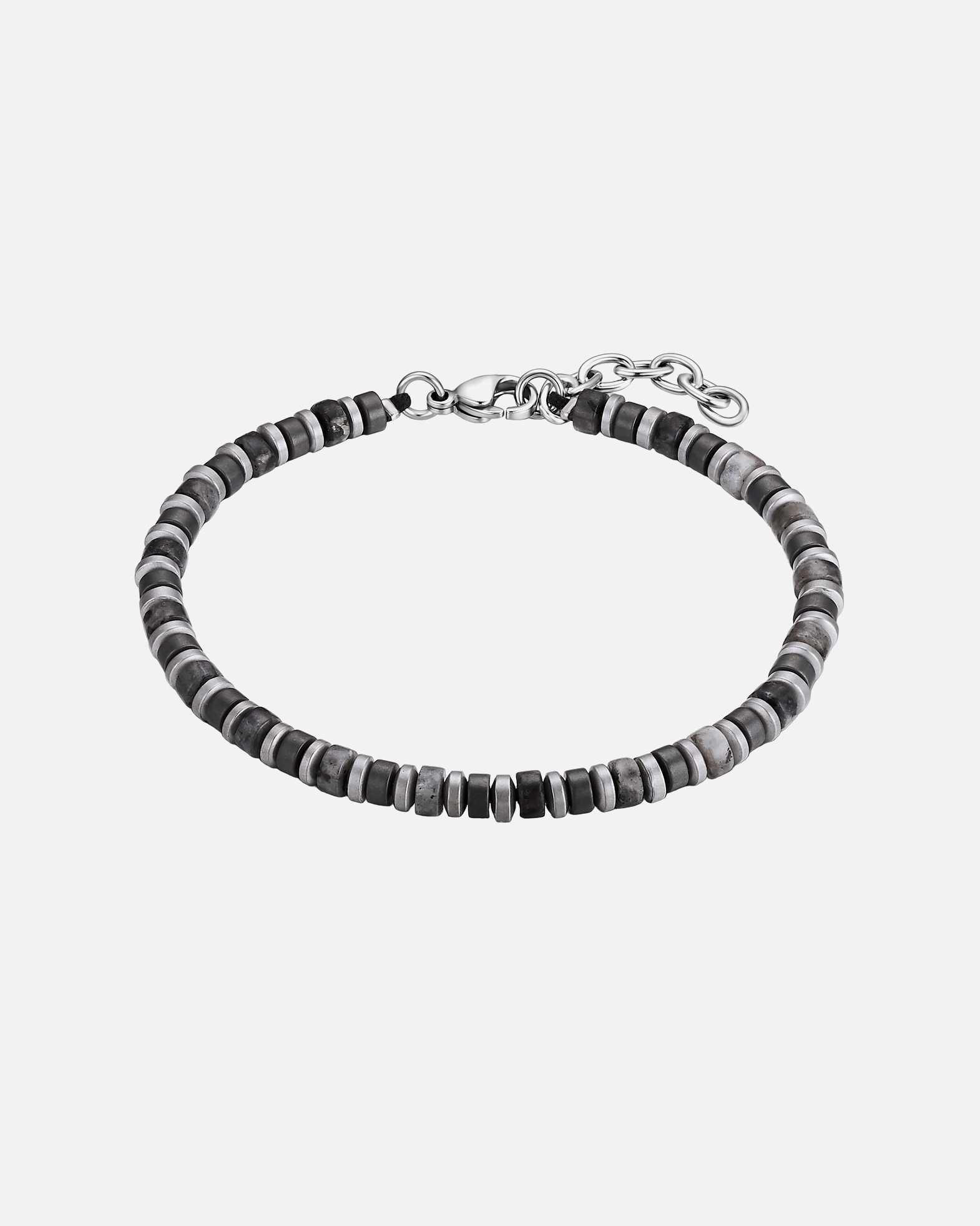 Bracelet for HommeTrue RebelsBracelet en acier inoxydable en argent avec labradorite18,5 cm Basislänge + 3,0 cm Verlängerung