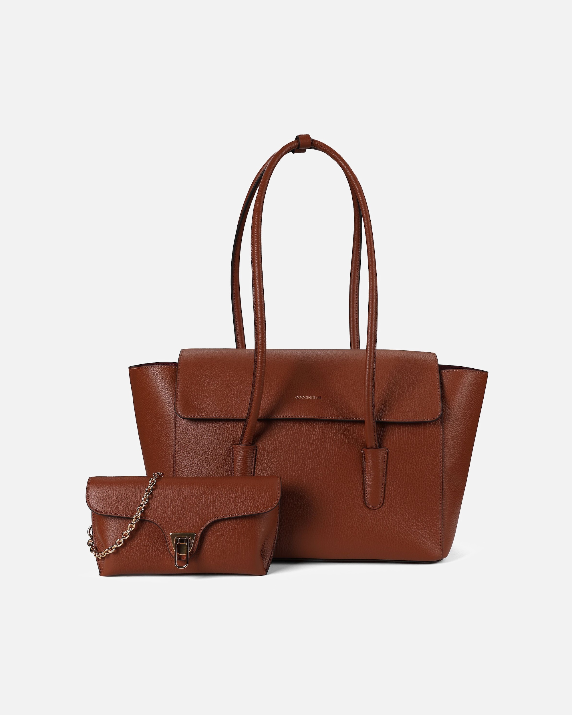 Tasche für Weiblich Coccinelle Beat Schultertasche cognac