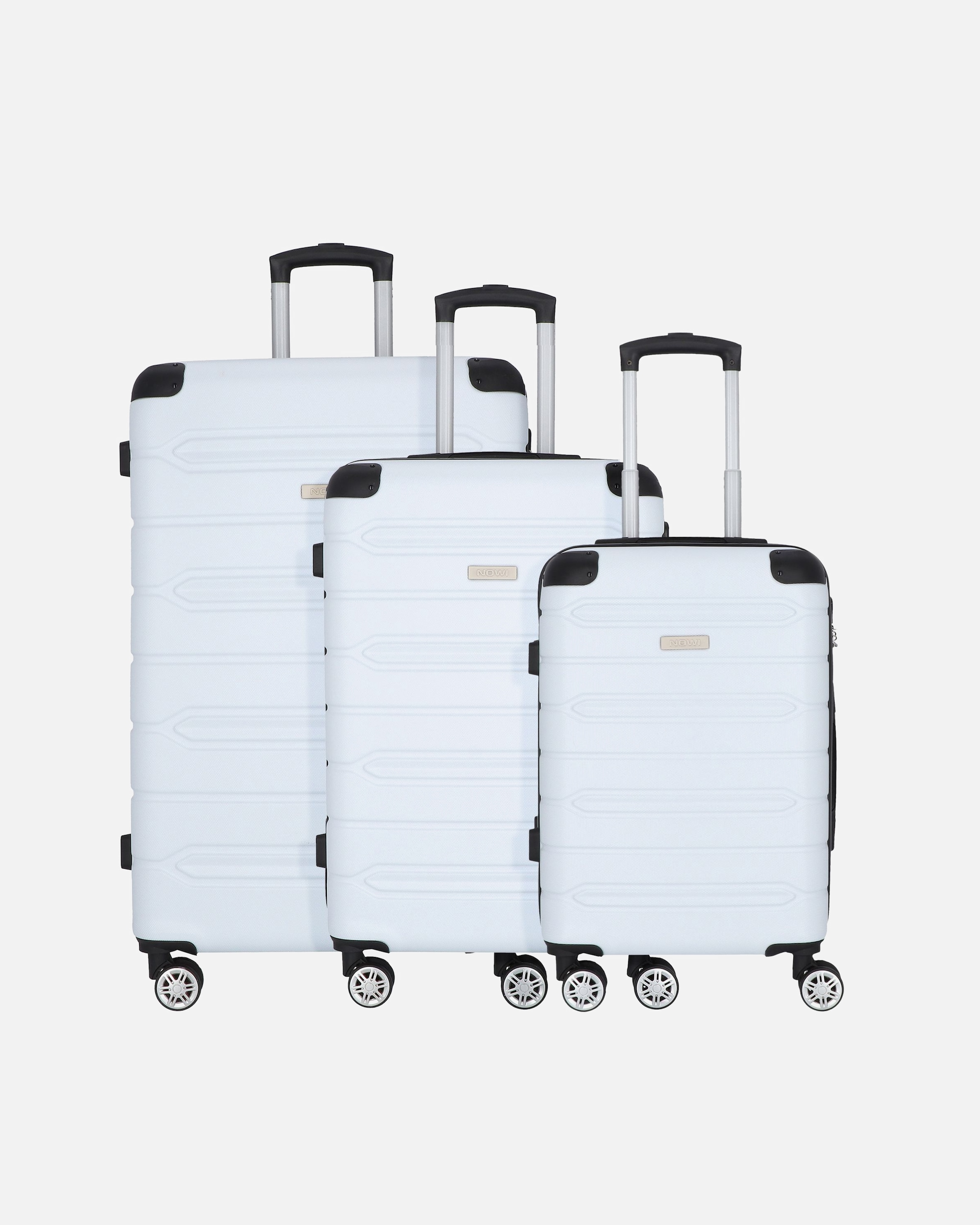 Koffer für Männlich NOWI Rhodos 4 Rollen Kofferset 3-teilig weiss-sz