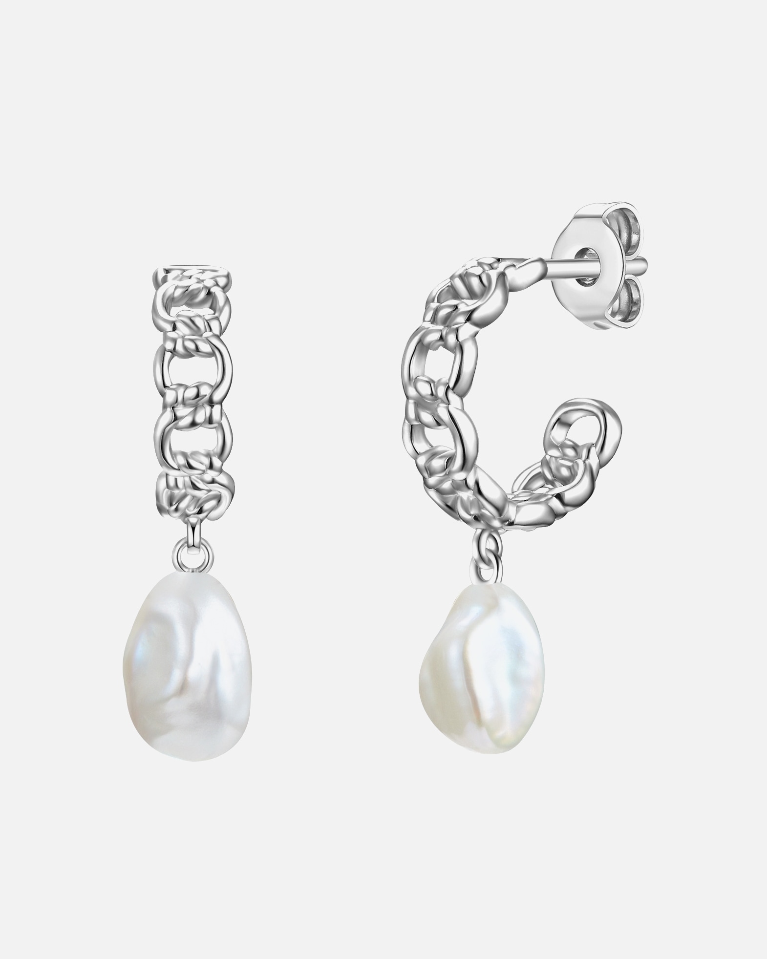 Boucle d'oreilles for FemmeGlanzstücke MünchenCréoles en argent Argent sterling Perle de culture d'eau douce en Argent12,4 mm