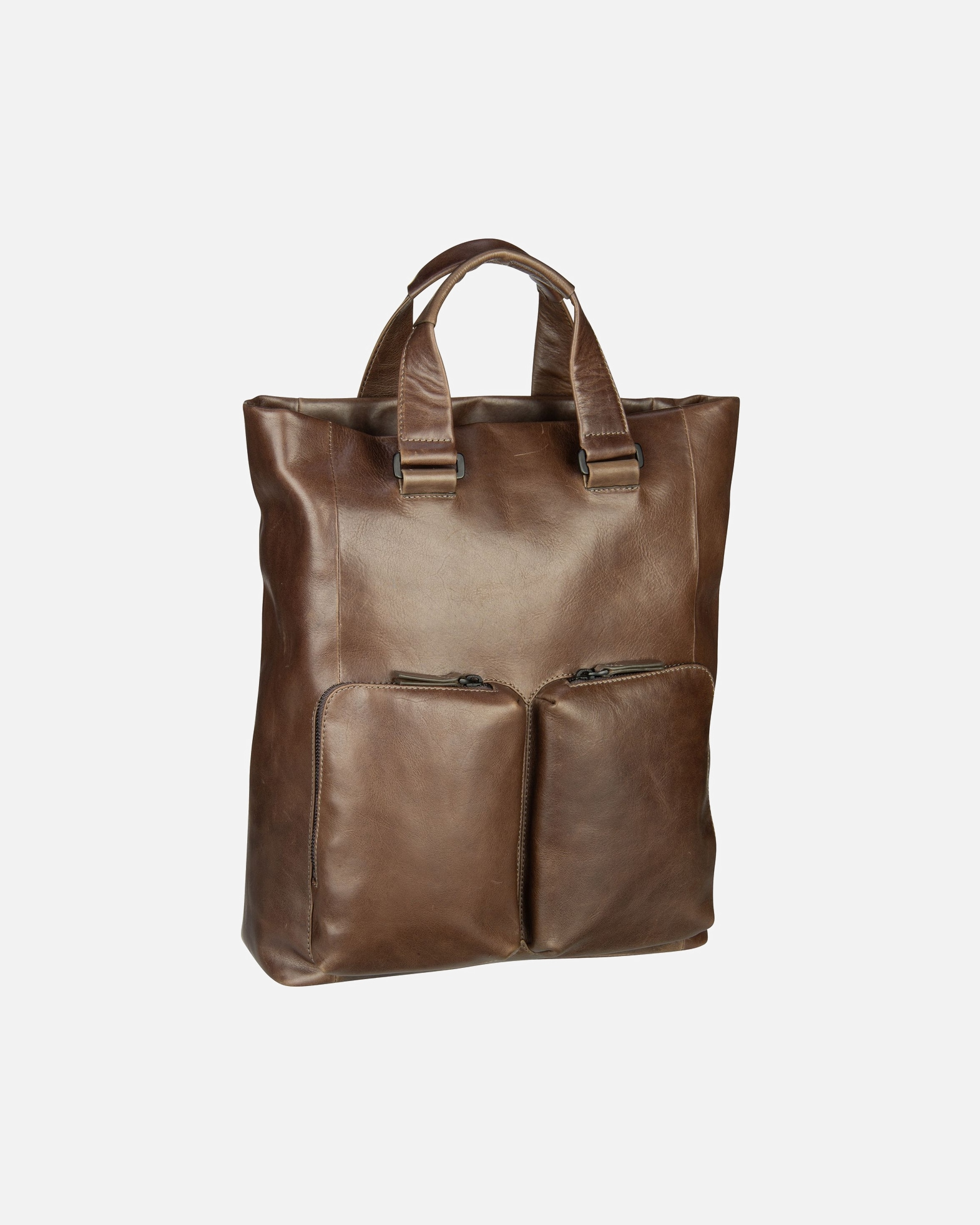 Rucksack für Männlich Leonhard Heyden Porto Businessrucksack graubraun