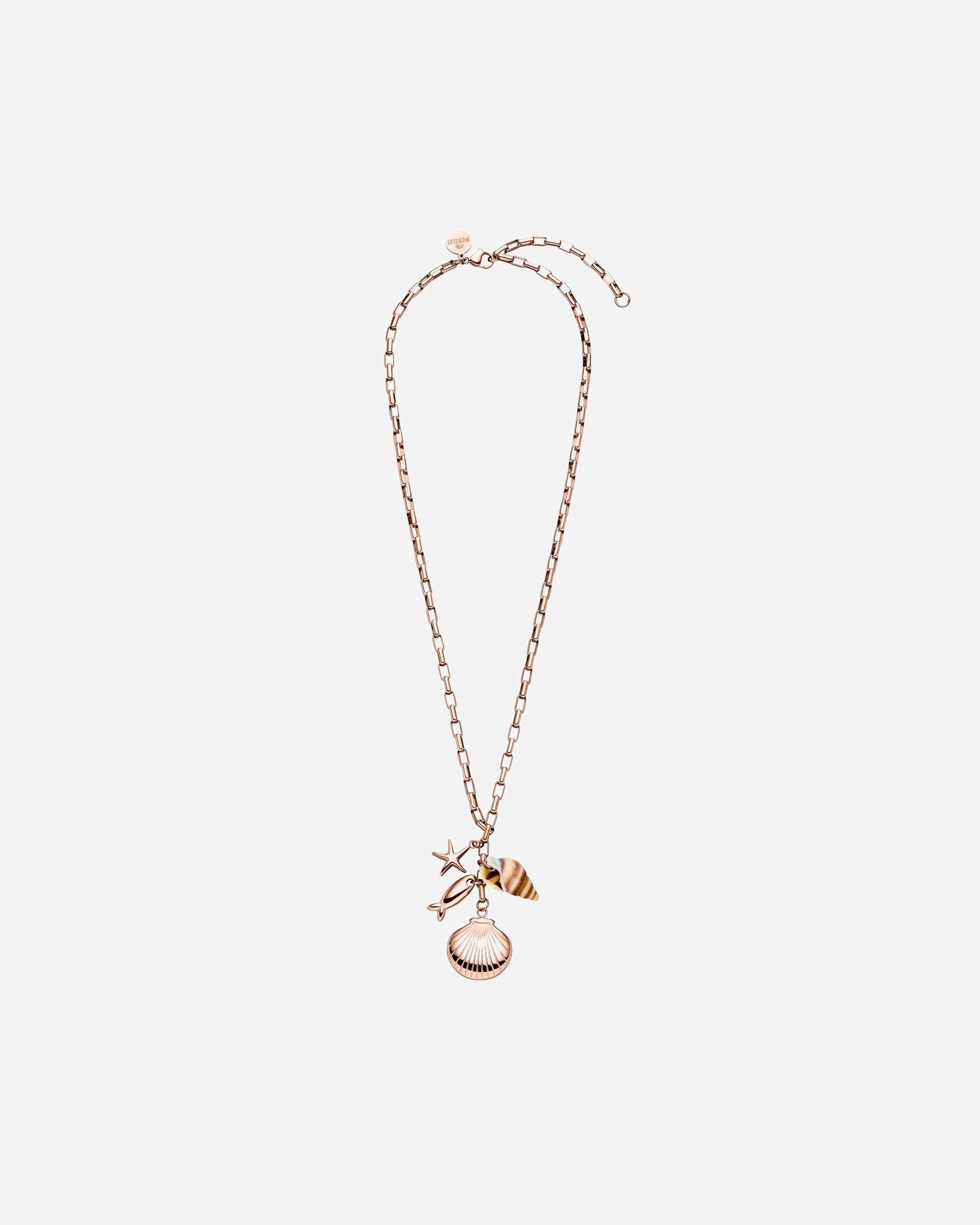 Collier for UnisexePureleiOcean Crush Chaîne 100% acier inoxydableOr Rose