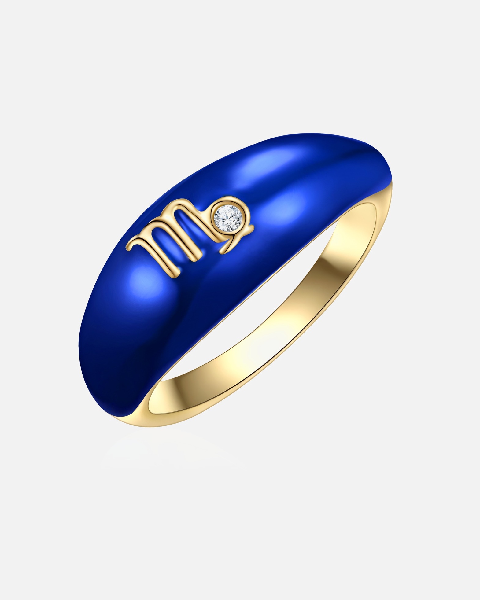 Bague for FemmeGlanzstücke MünchenBague Zodiaque Vierge en Argent sterling en Or jaune54