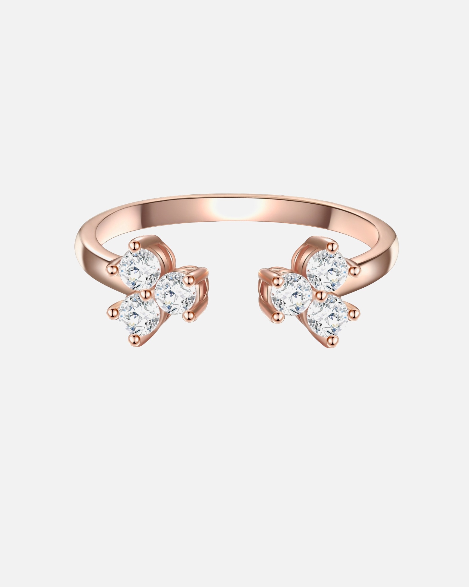 Bague for FemmeBague en argent Argent sterling Oxyde de zirconium (CZ) en Or rose50