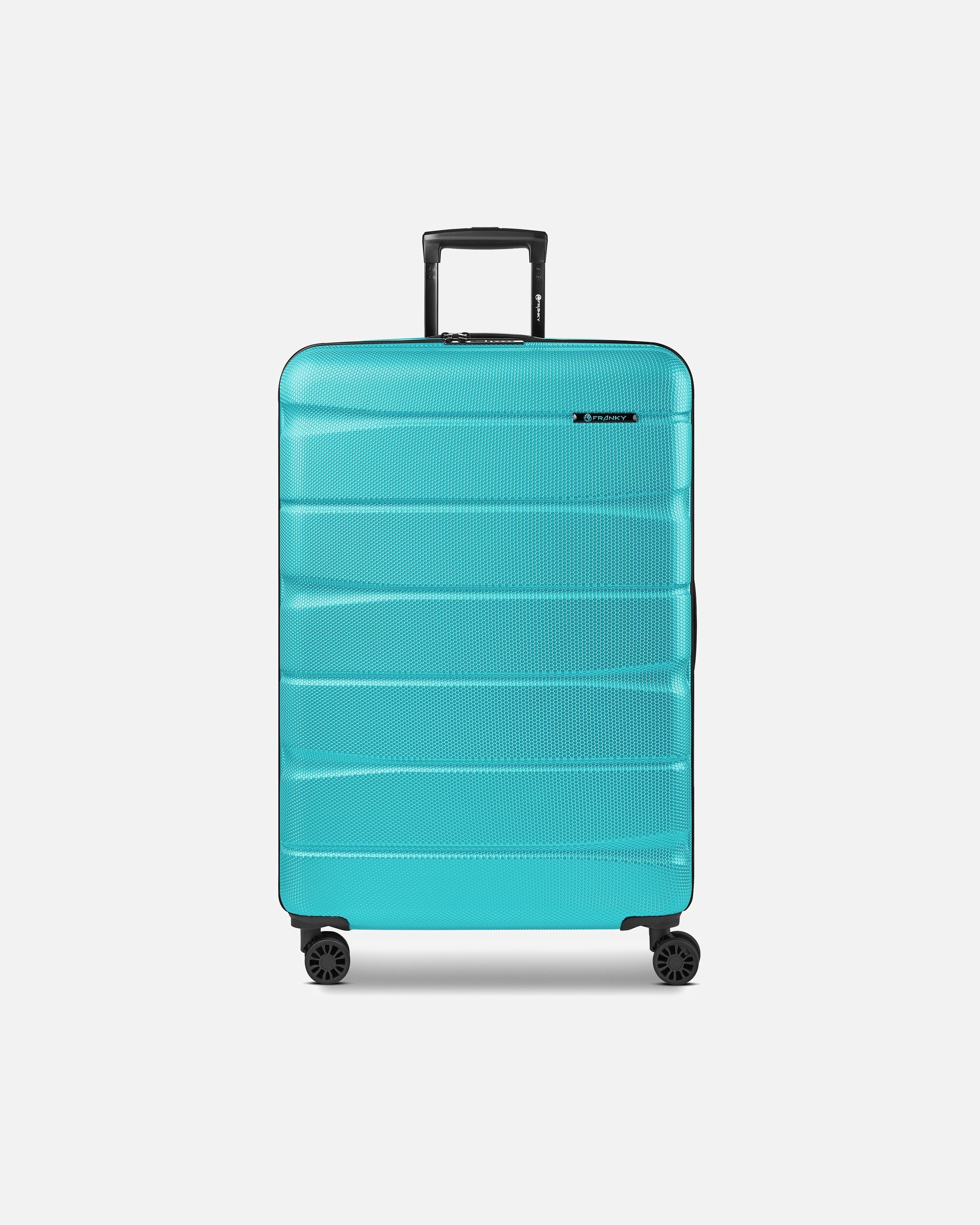 Koffer für Männlich Franky Munich 4.0 4 Rollen Trolley L 76 cm mit Dehnfalte aqua dull