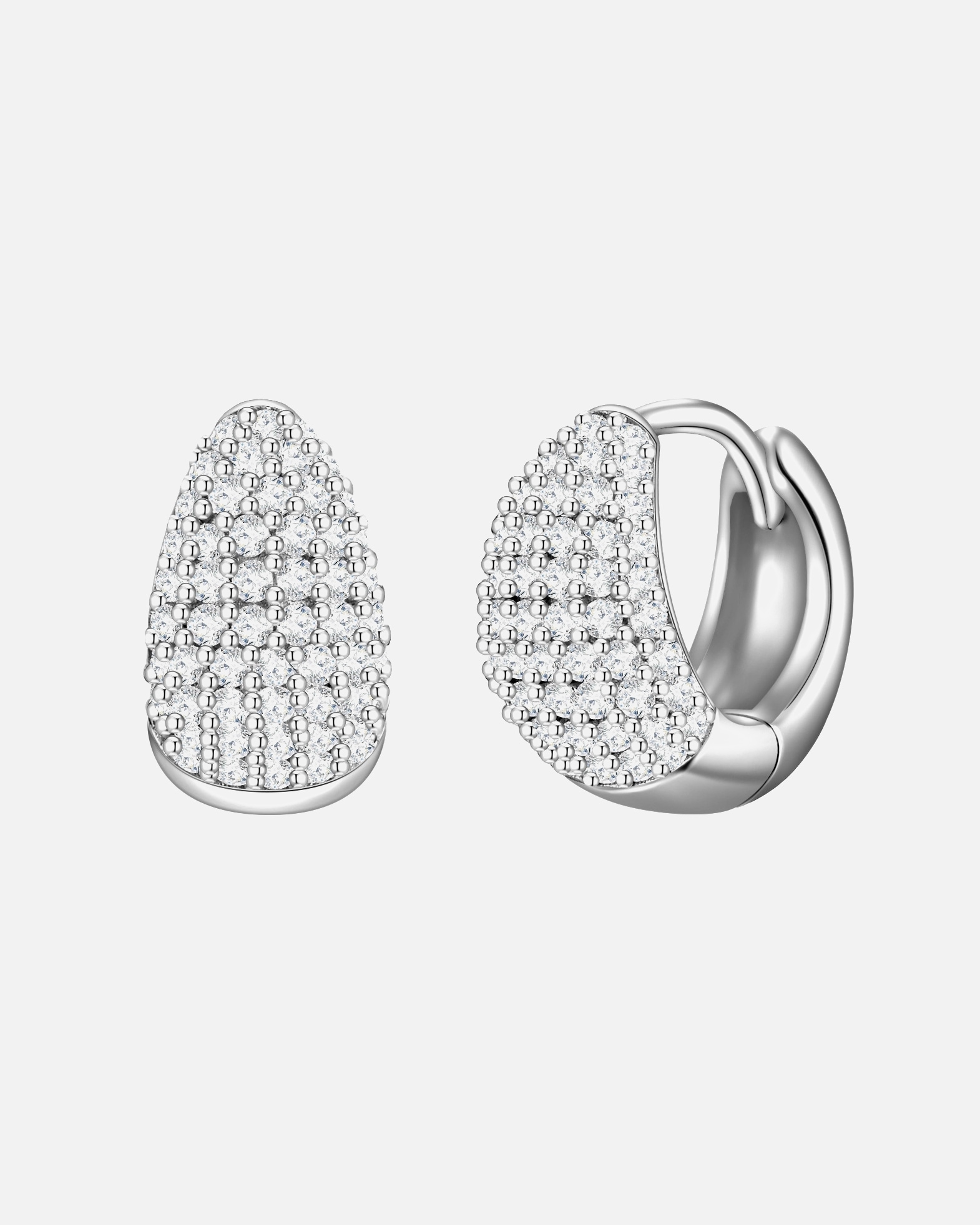 Créoles for FemmeGlanzstücke MünchenCréoles en argent Argent sterling Oxyde de zirconium (CZ) en Argent11,9 mm