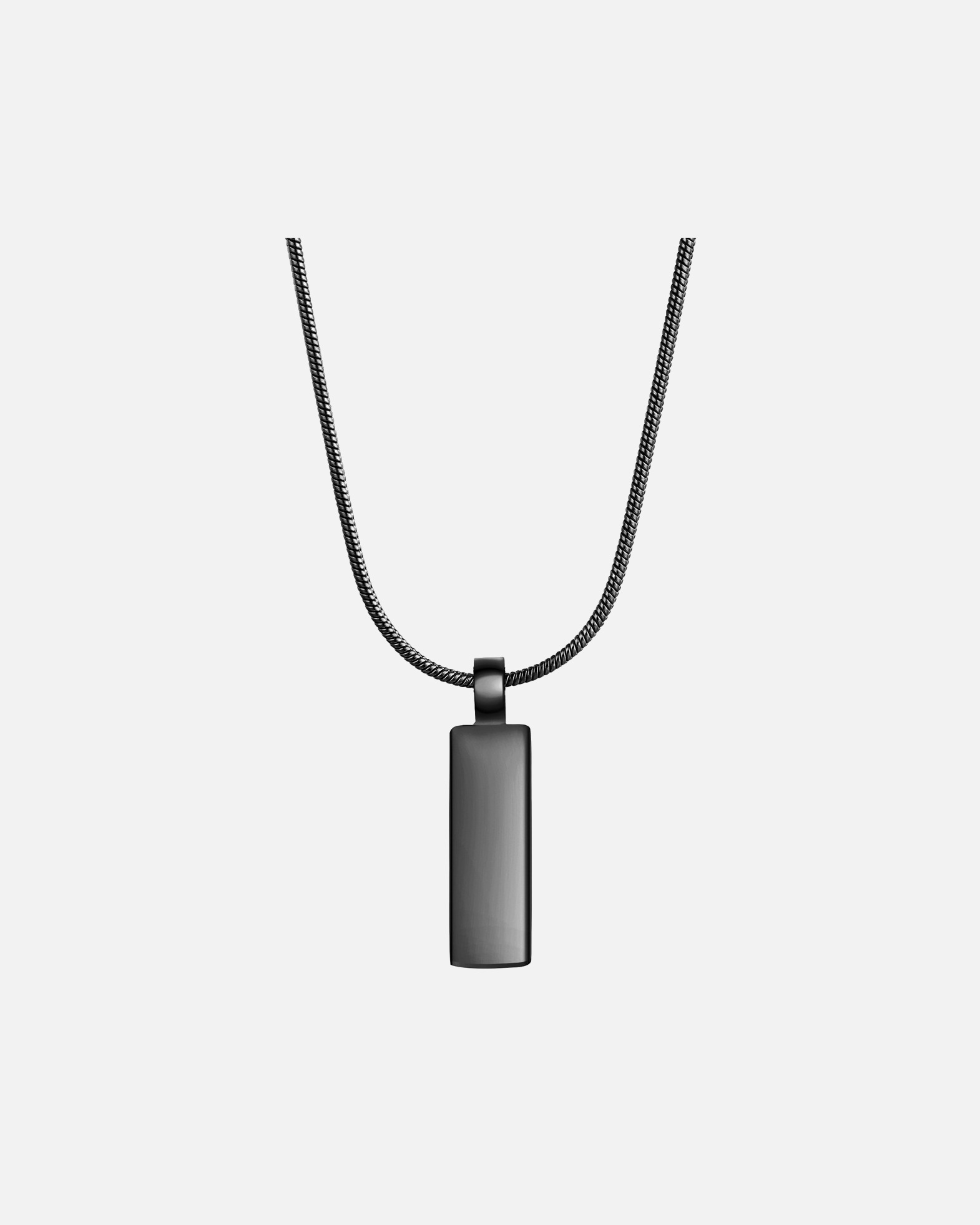 Collier for HommeChaîne en Acier inoxydable en Noir55,0 cm