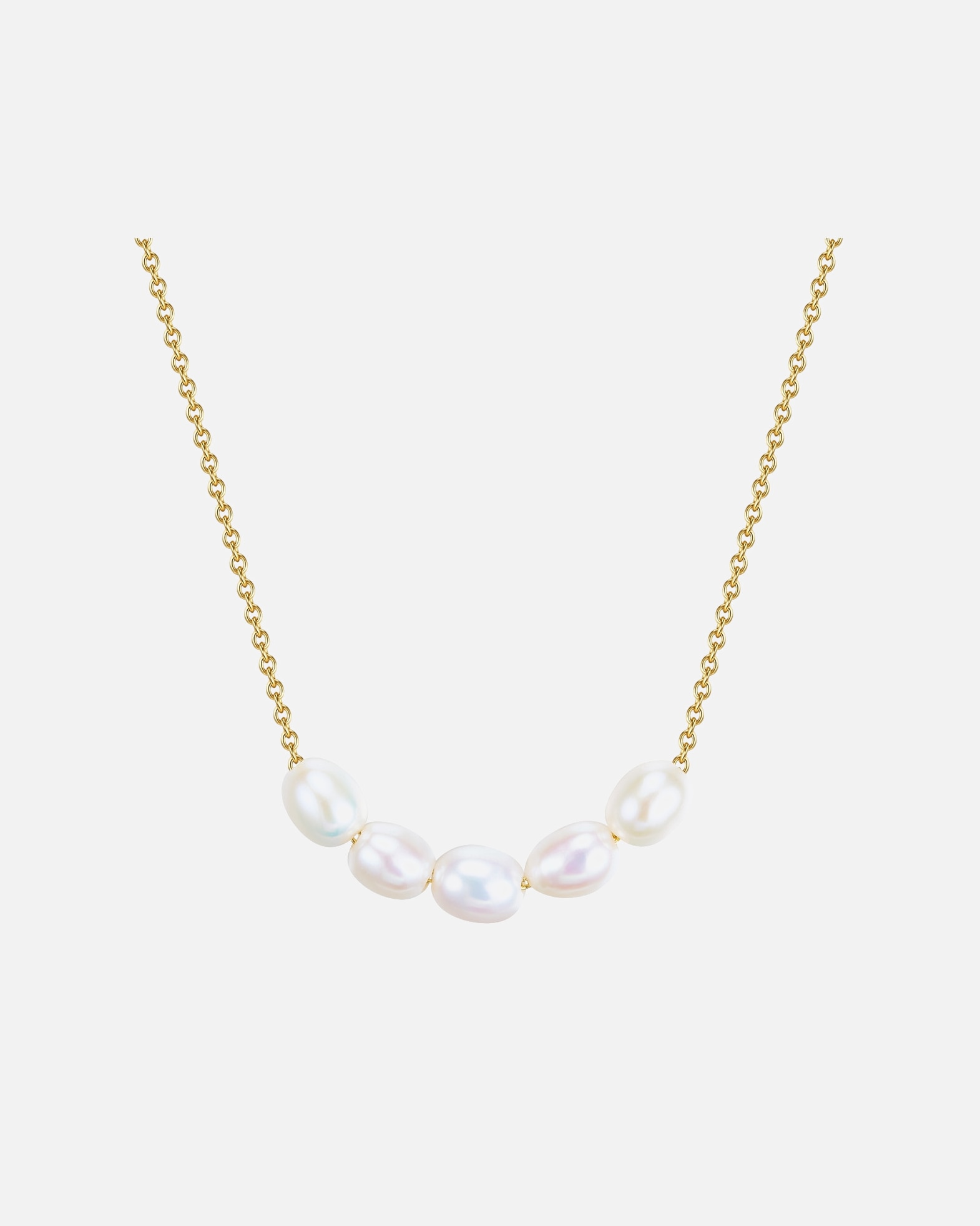 Collier for FemmeGlanzstücke MünchenCollier en argent Argent sterling Perle de culture d'eau douce en Or jaune40,0 cm Basiskette + 5,0 cm Verlängerung