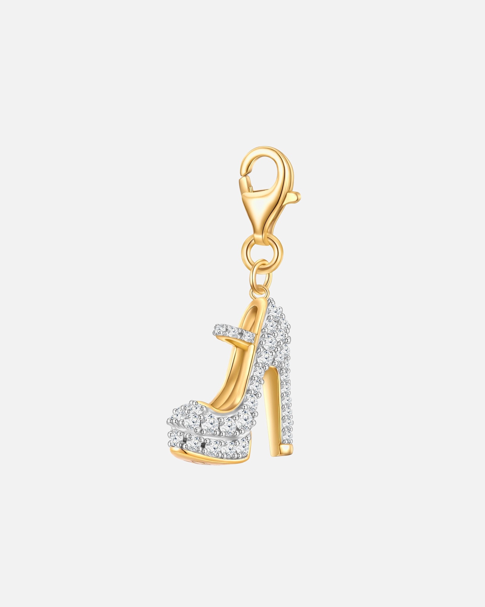 Pendentif for FemmeBreloque fantaisie talons hauts Argent sterling Oxyde de zirconium (CZ) en Or jaune16,8 mm
